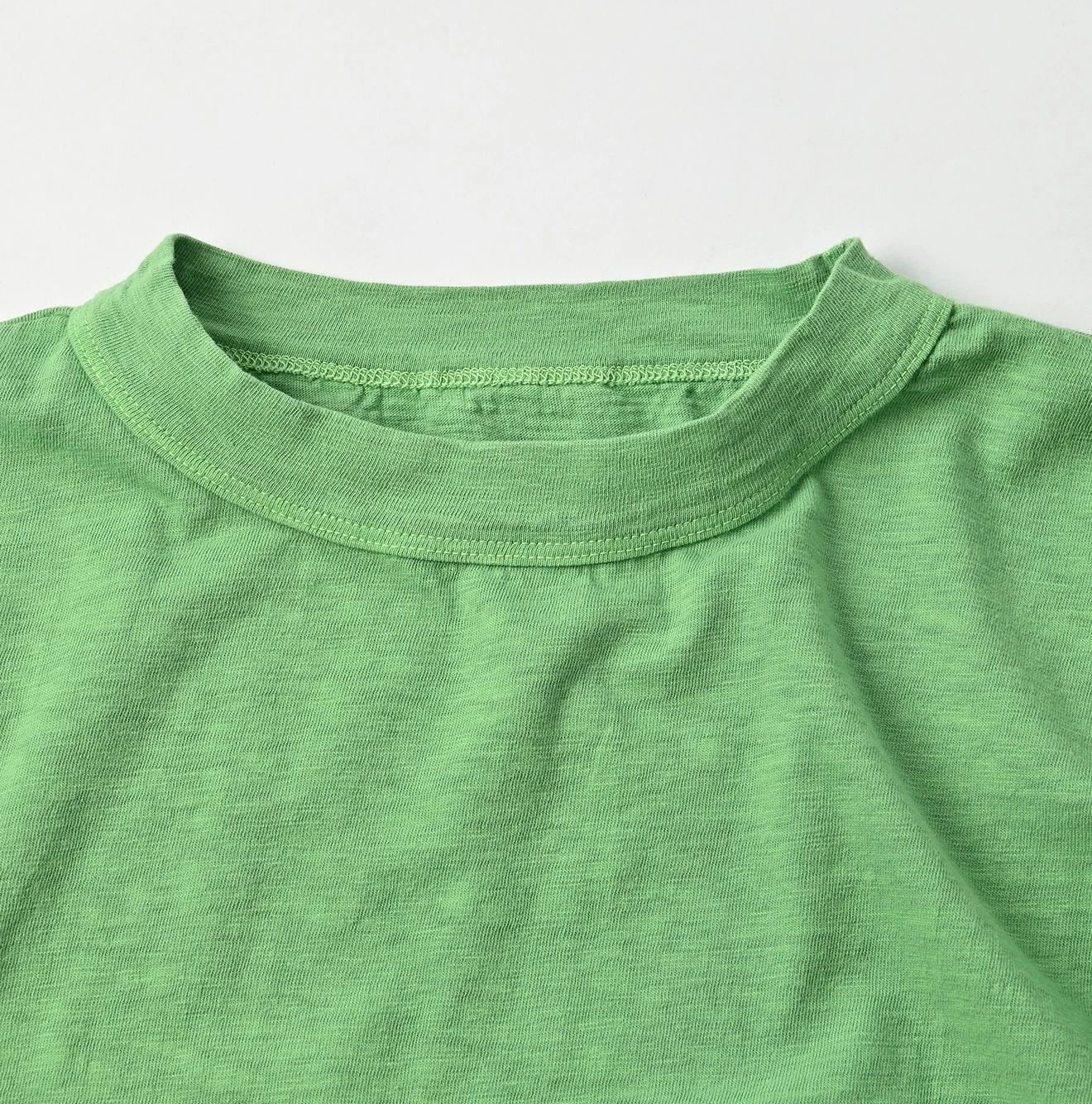 45R でこぼこ天竺の908水平線 ロンT グリーン 45R（フォーティファイブアール）| 天竺の908オーシャンTシャツ（45草