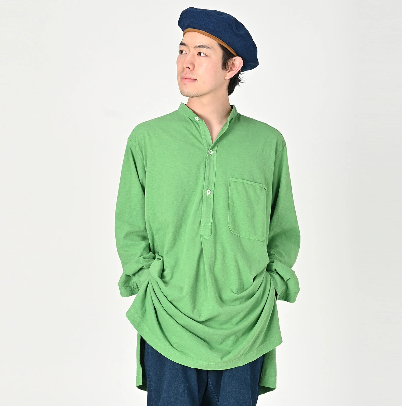 45R（フォーティファイブアール）| 天竺の908グランパシャツ（45草染