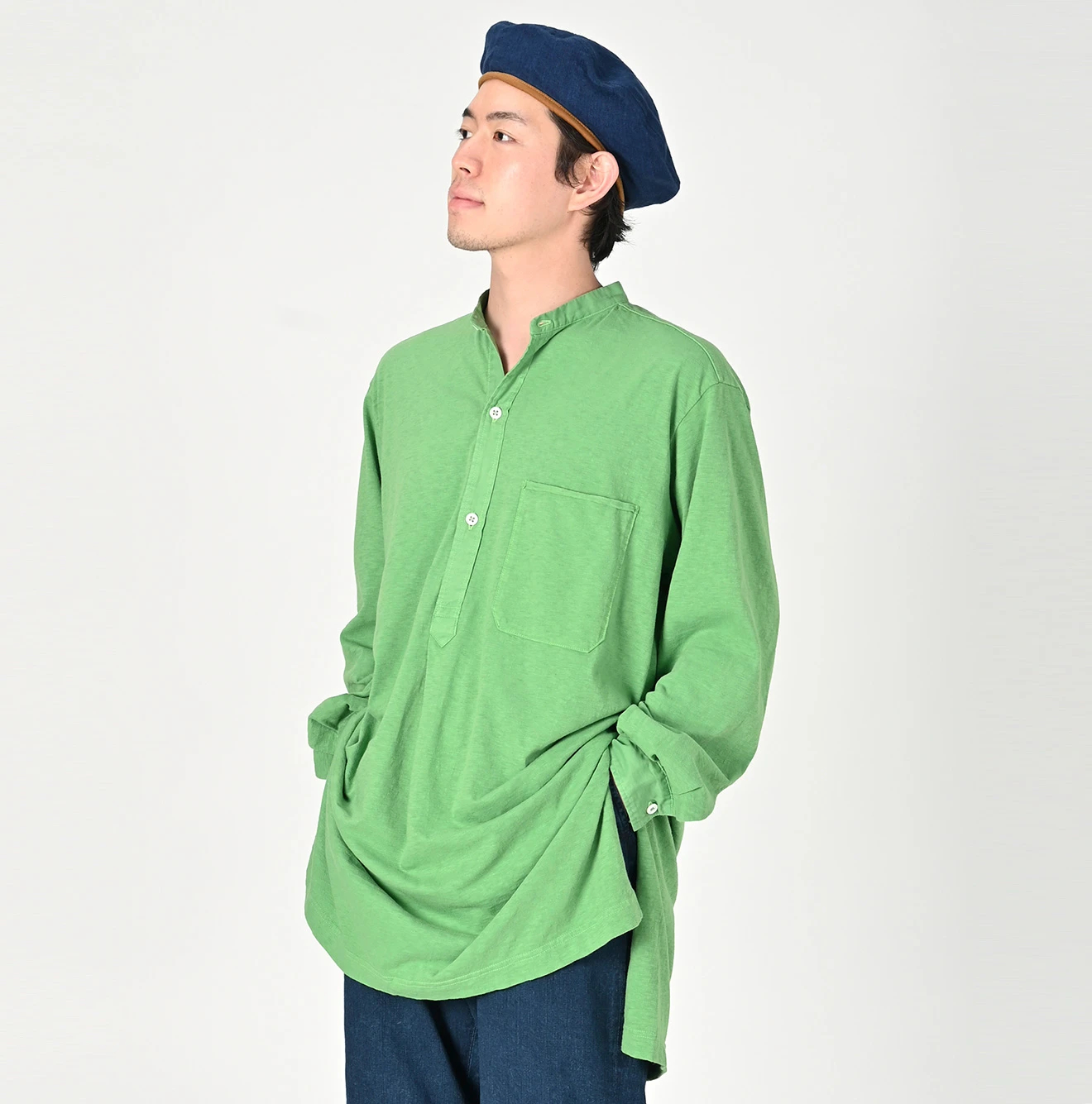 45R（フォーティファイブアール）| 天竺の908グランパシャツ（45草染