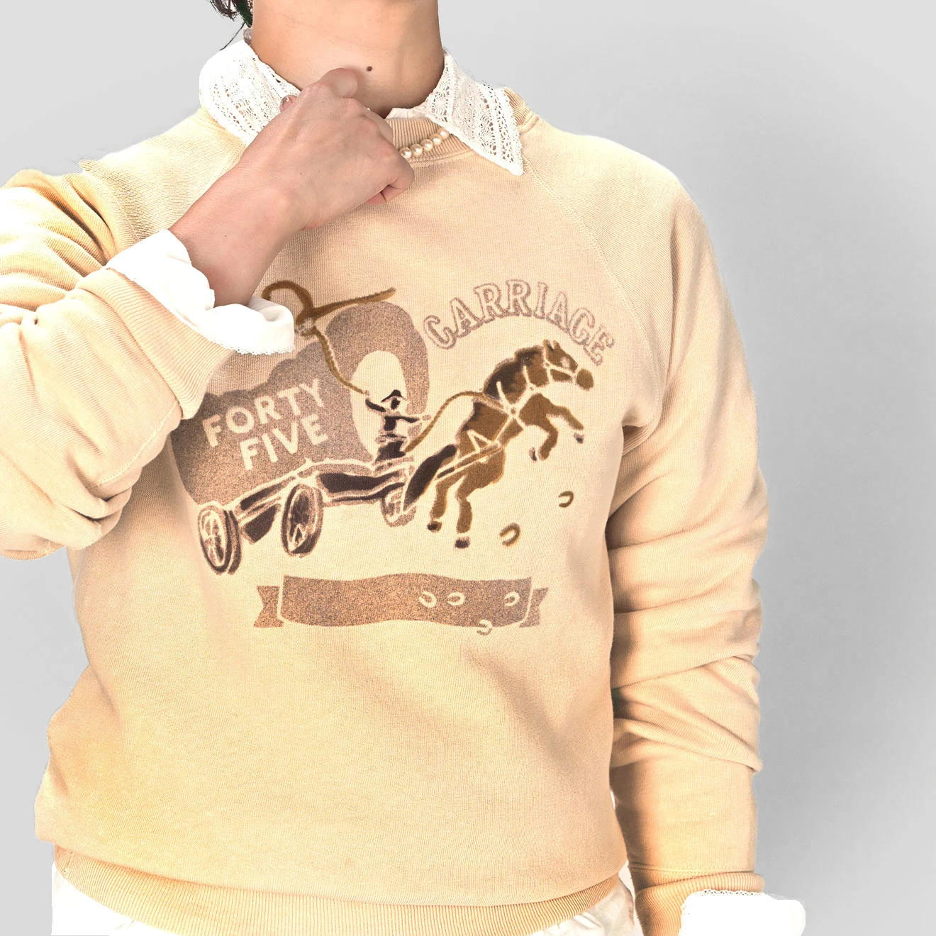 45R(フォーティファイブアール) |幌馬車プリントの908スウェット
