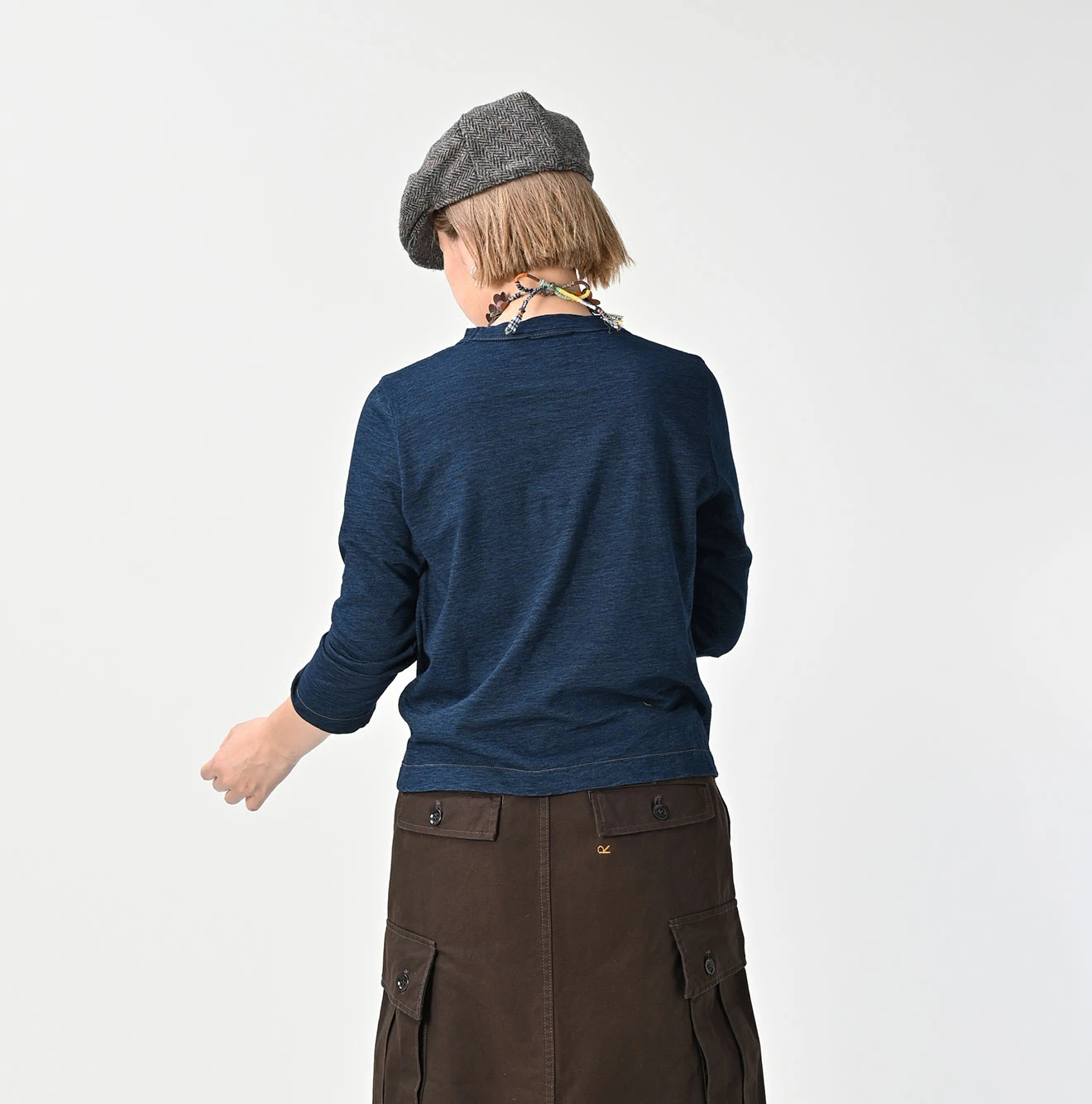 45R(フォーティファイブアール) |天竺の四角Tシャツ（インディゴ濃）