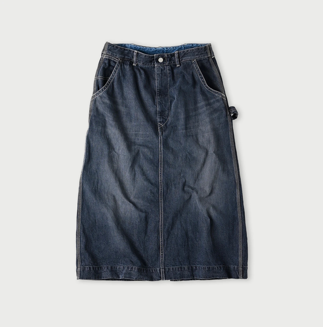 45R(フォーティファイブアール) |ツイードデニムのペインタースカート（重）