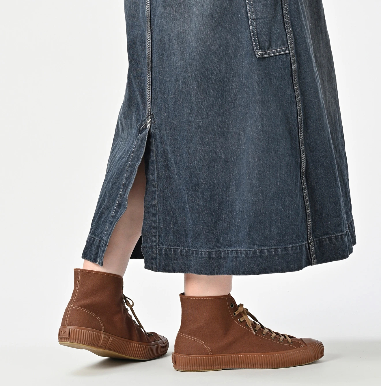 45R(フォーティファイブアール) |ツイードデニムのペインタースカート（重）