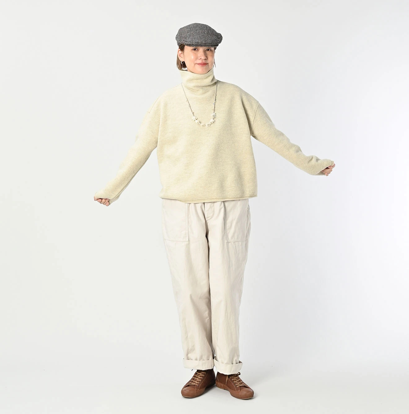 45R(フォーティファイブアール) |バックサテンの908ワイドベイカーパンツ