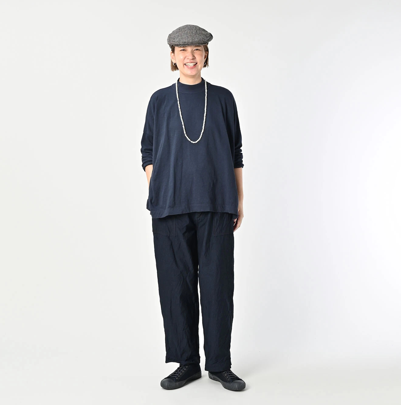 45R(フォーティファイブアール) |バックサテンの908ワイドベイカーパンツ（インディゴ）