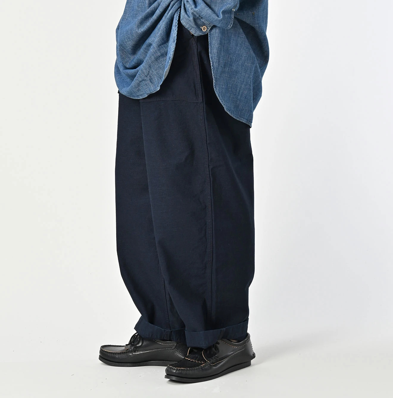 45R(フォーティファイブアール) |バックサテンの908ワイドベイカーパンツ（インディゴ）