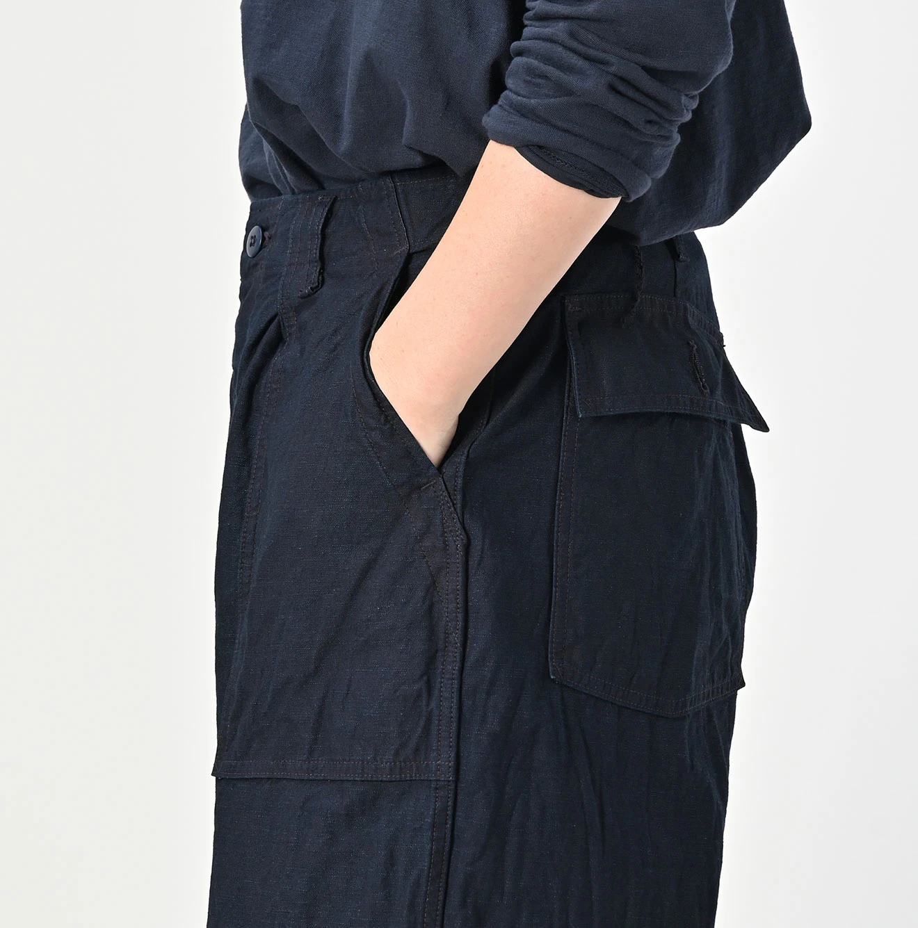 45R(フォーティファイブアール) |バックサテンの908ワイドベイカーパンツ（インディゴ）