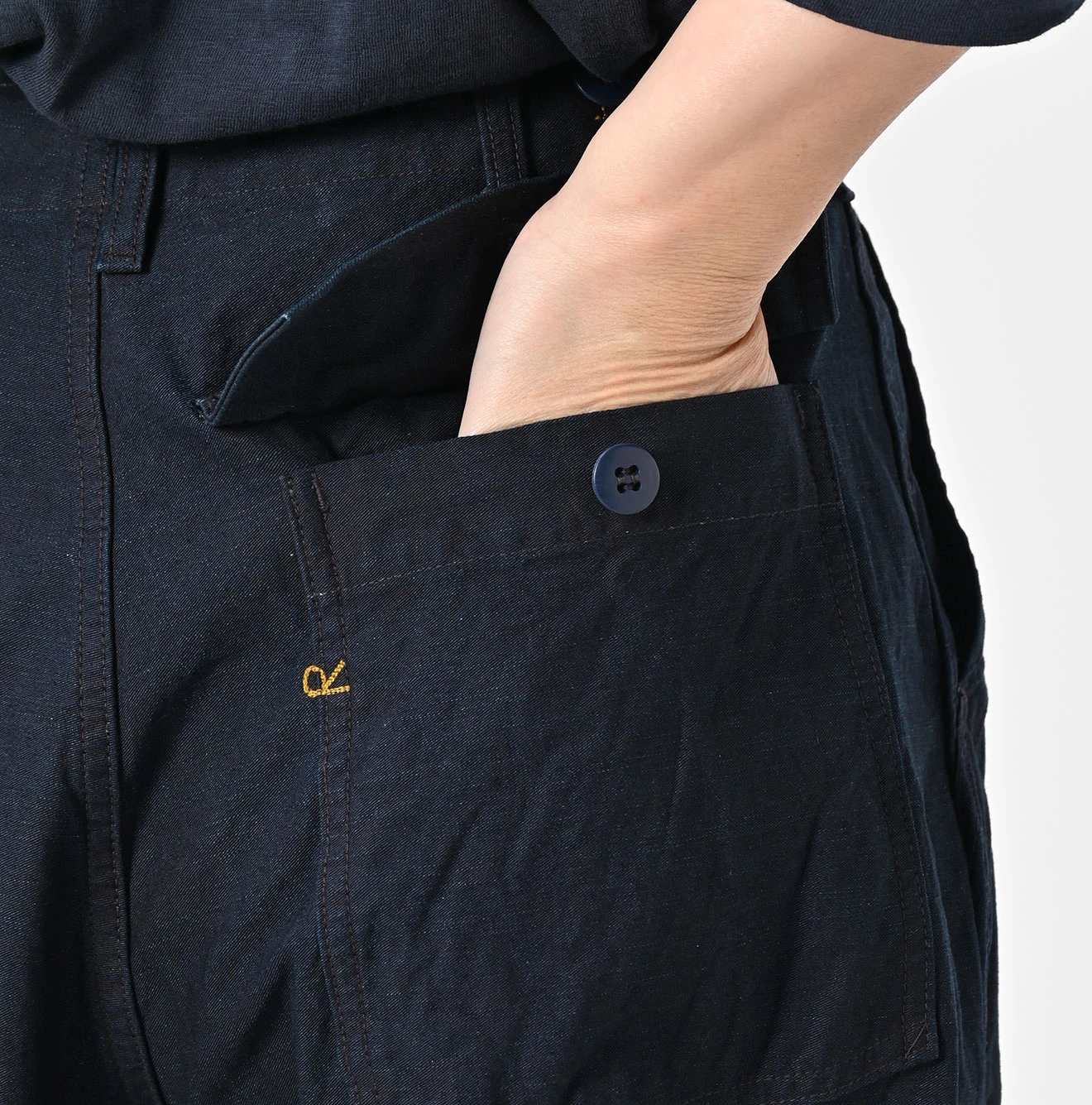 45R(フォーティファイブアール) |バックサテンの908ワイドベイカーパンツ（インディゴ）