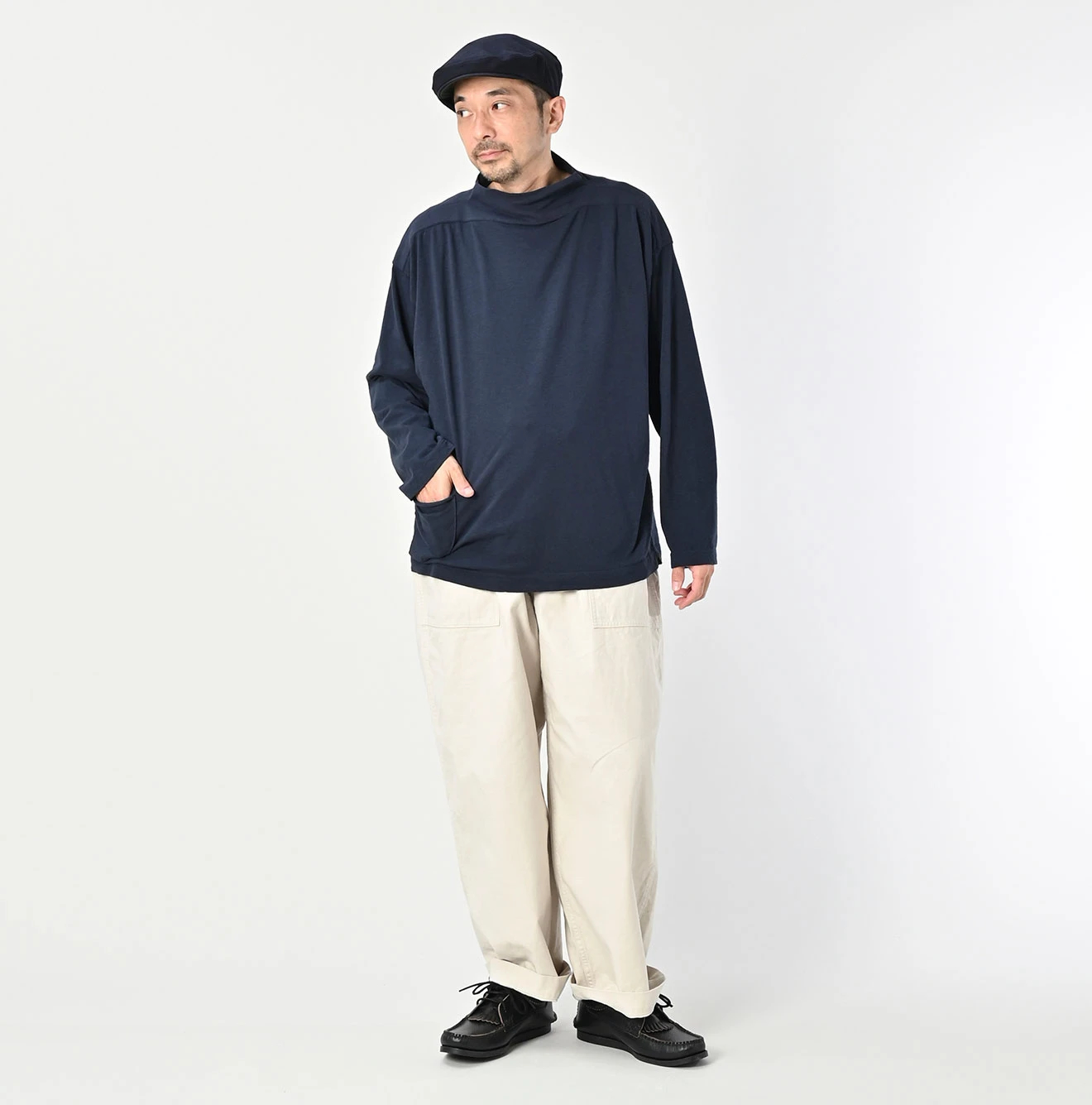 45R☆度詰天竺の908リブモックロングスリーブT/杢レッド♪ 45R☆度詰天竺の908リブモックロングスリーブT/杢レッド♪ 【公式通販】
