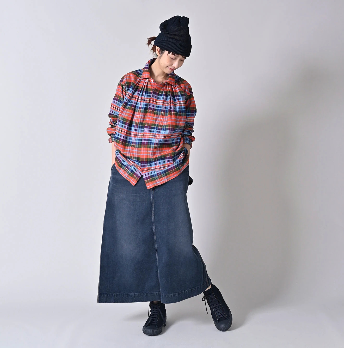 45R(フォーティファイブアール) |504オックスのタックボタンダウンオーシャンブラウス