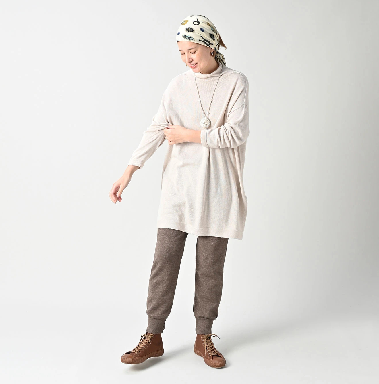 45R(フォーティファイブアール) |ローゲージ超ガーゼのチュニック