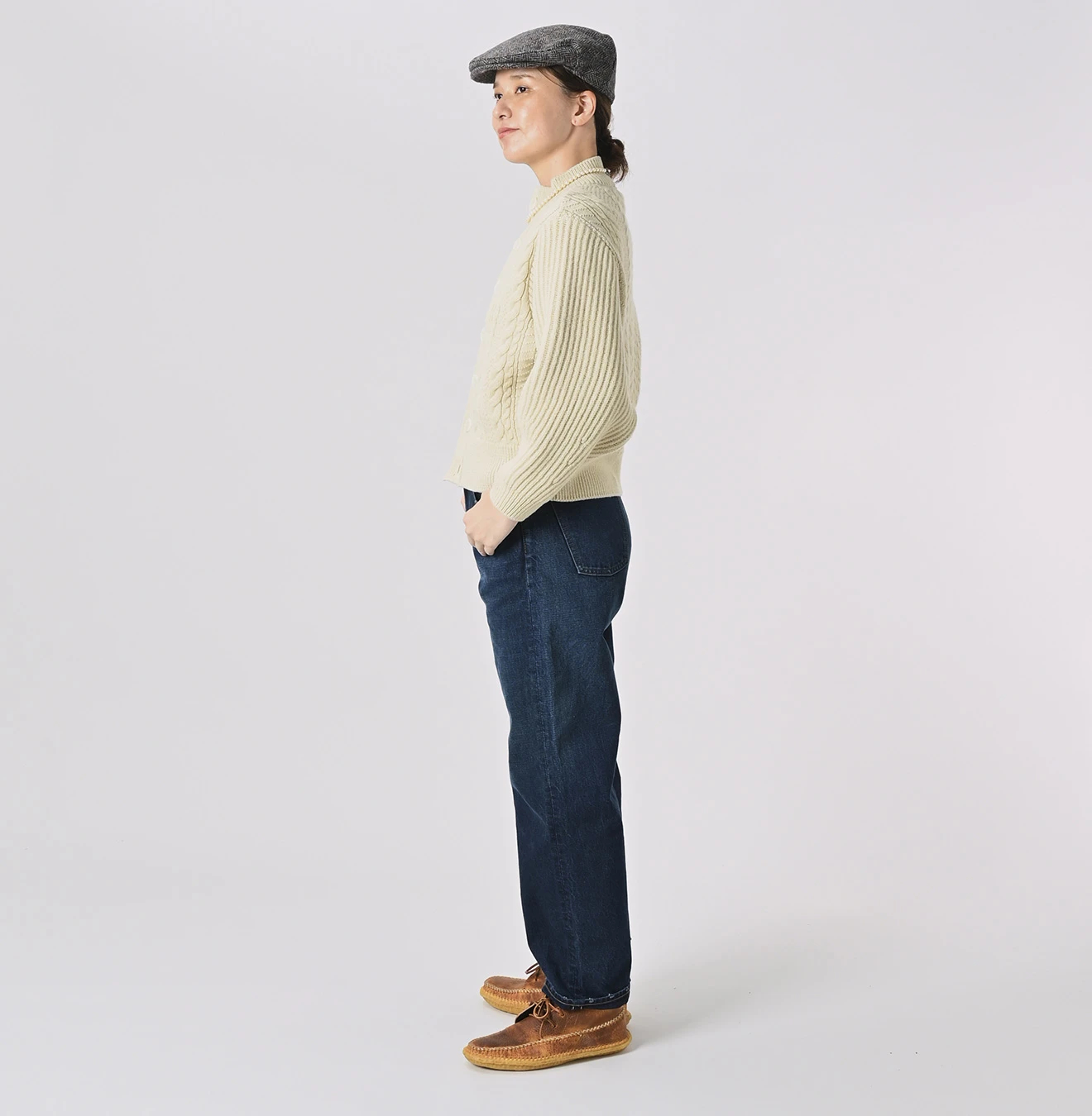 45R おこめデニム シャルロットパンツ 馬釦 0 45R（フォーティファイブアール）| おこめデニムの納戸納戸