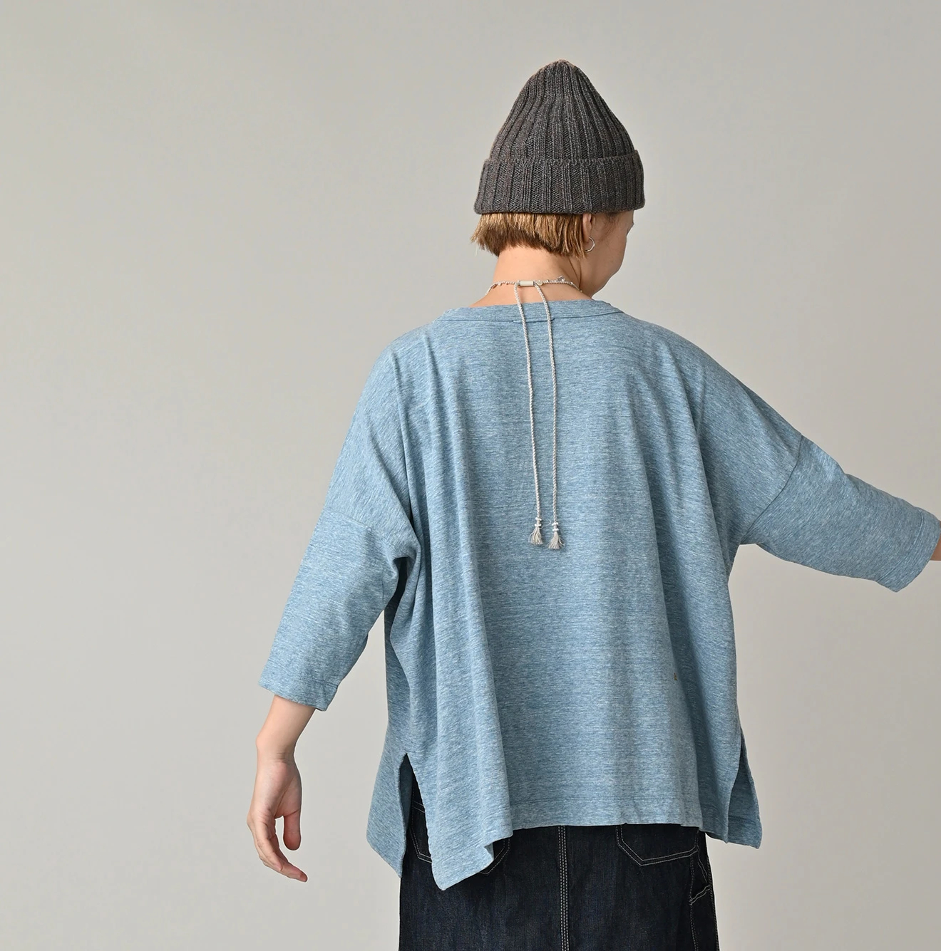 45R(フォーティファイブアール) |天竺のビッグスリットTシャツ（トップ）