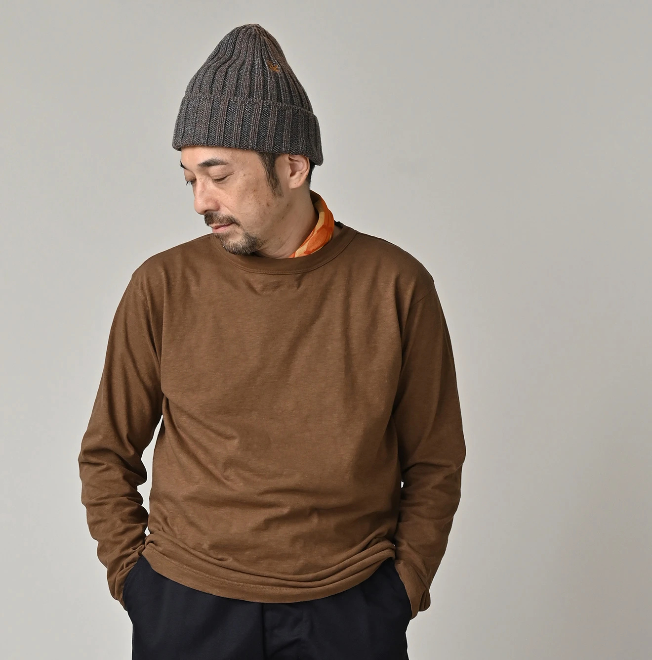 45R（フォーティファイブアール）| 天竺の90845星長袖Tシャツ Long