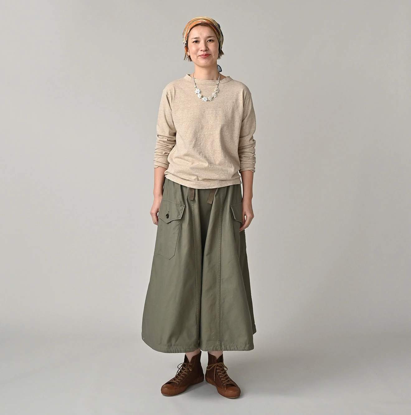 45R(フォーティファイブアール) |天竺の90845星長袖Tシャツ（トップ）