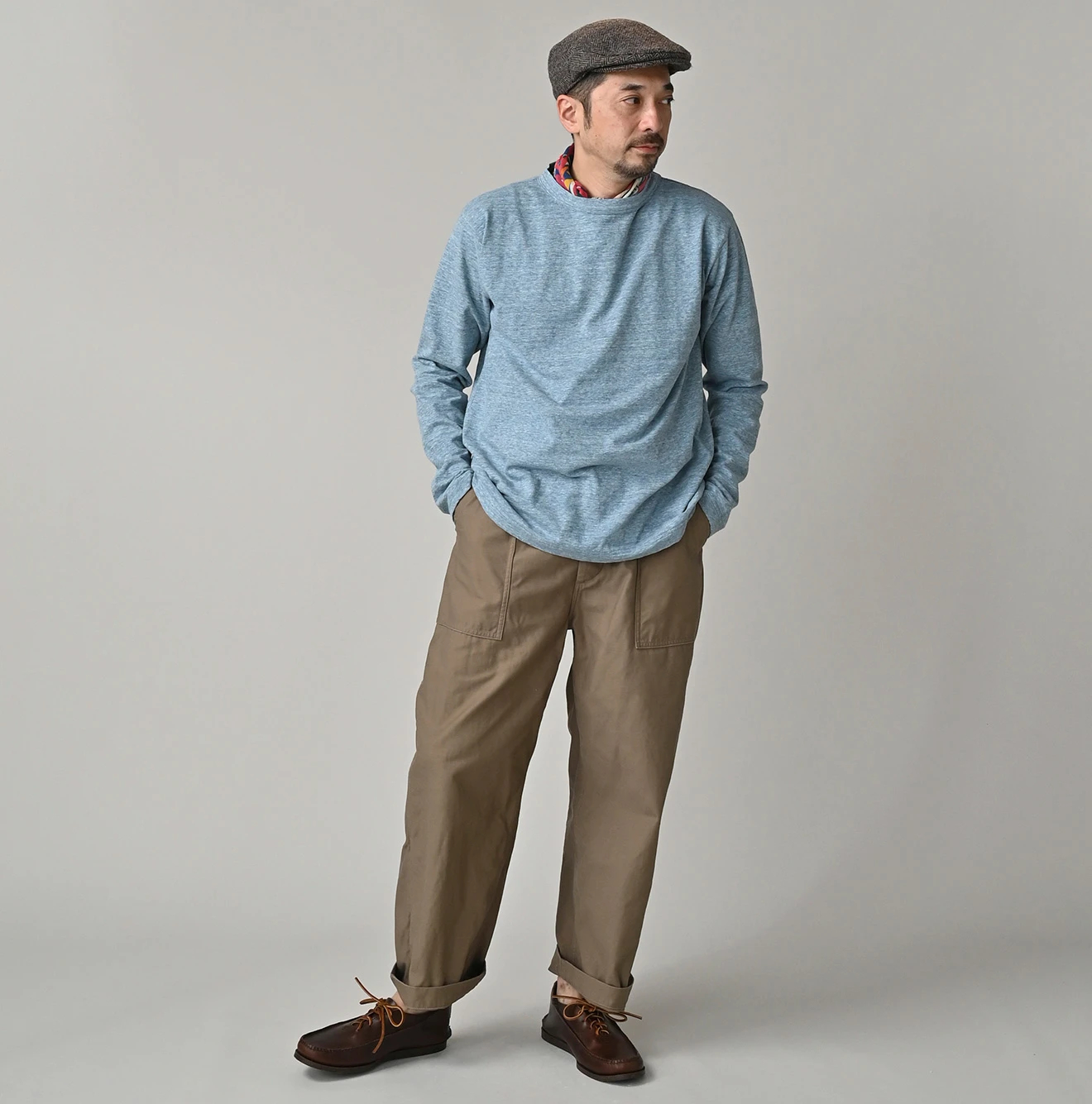 45R(フォーティファイブアール) |天竺の90845星長袖Tシャツ（トップ）