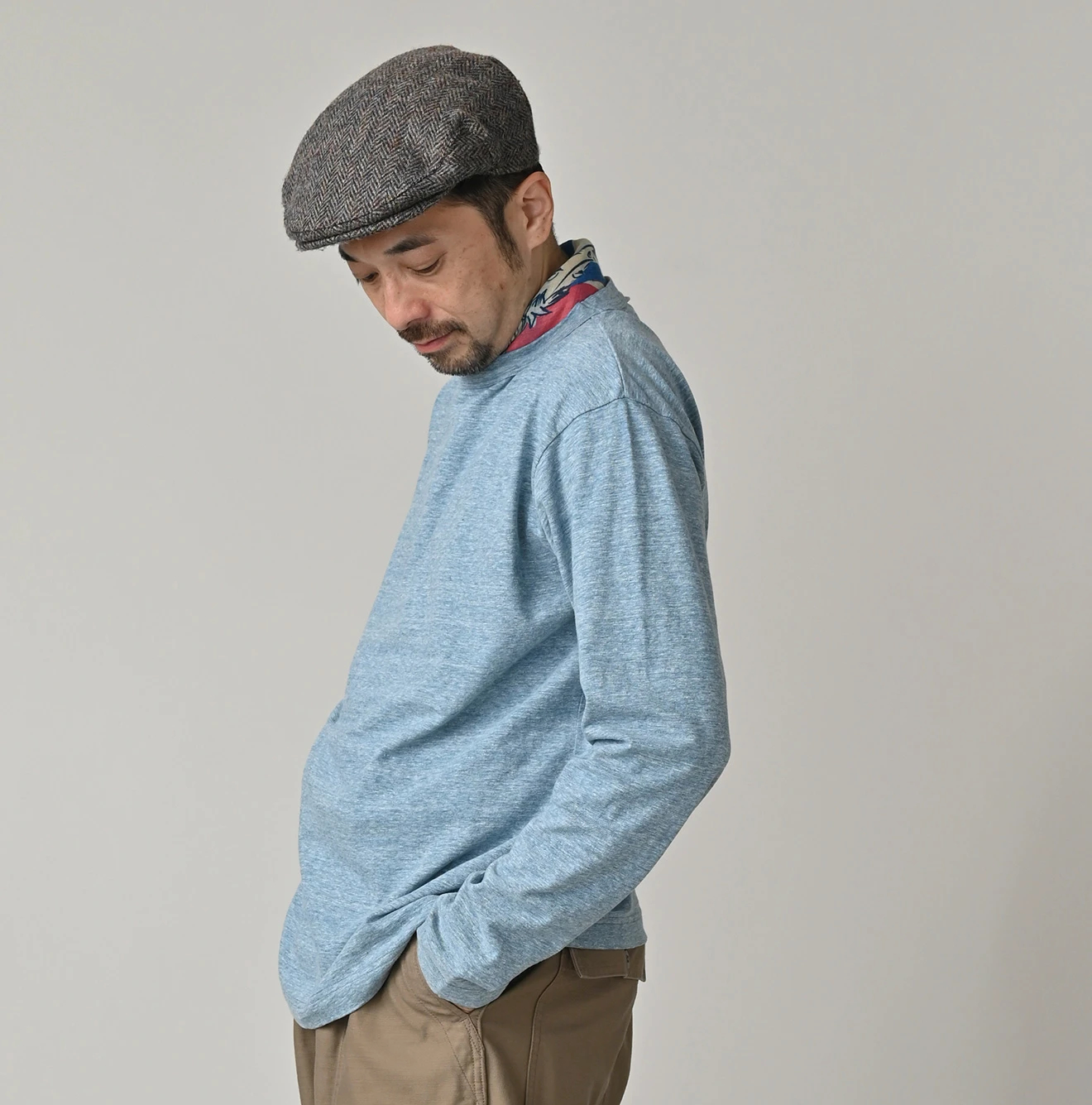 45R(フォーティファイブアール) |天竺の90845星長袖Tシャツ（トップ）