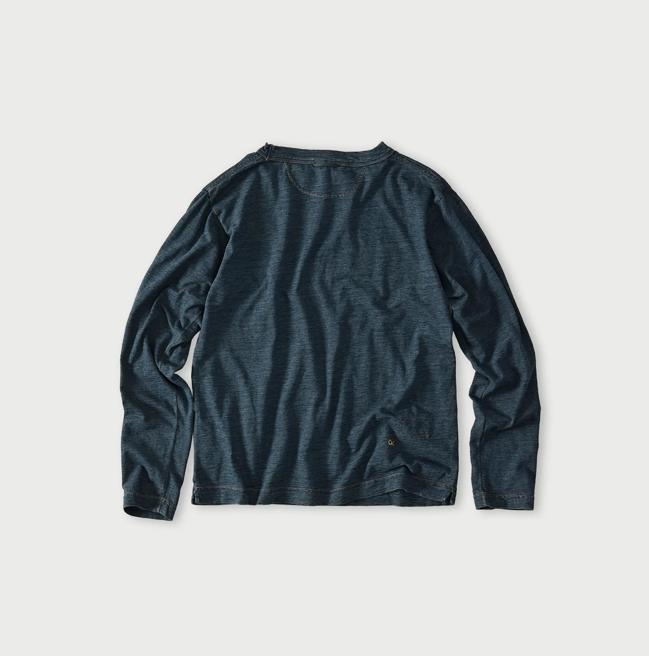 45R天竺長袖Tシャツ サイズ５ インディゴ 45R（フォーティファイブアール）| 天竺のパフTシャツ（インディゴ濃