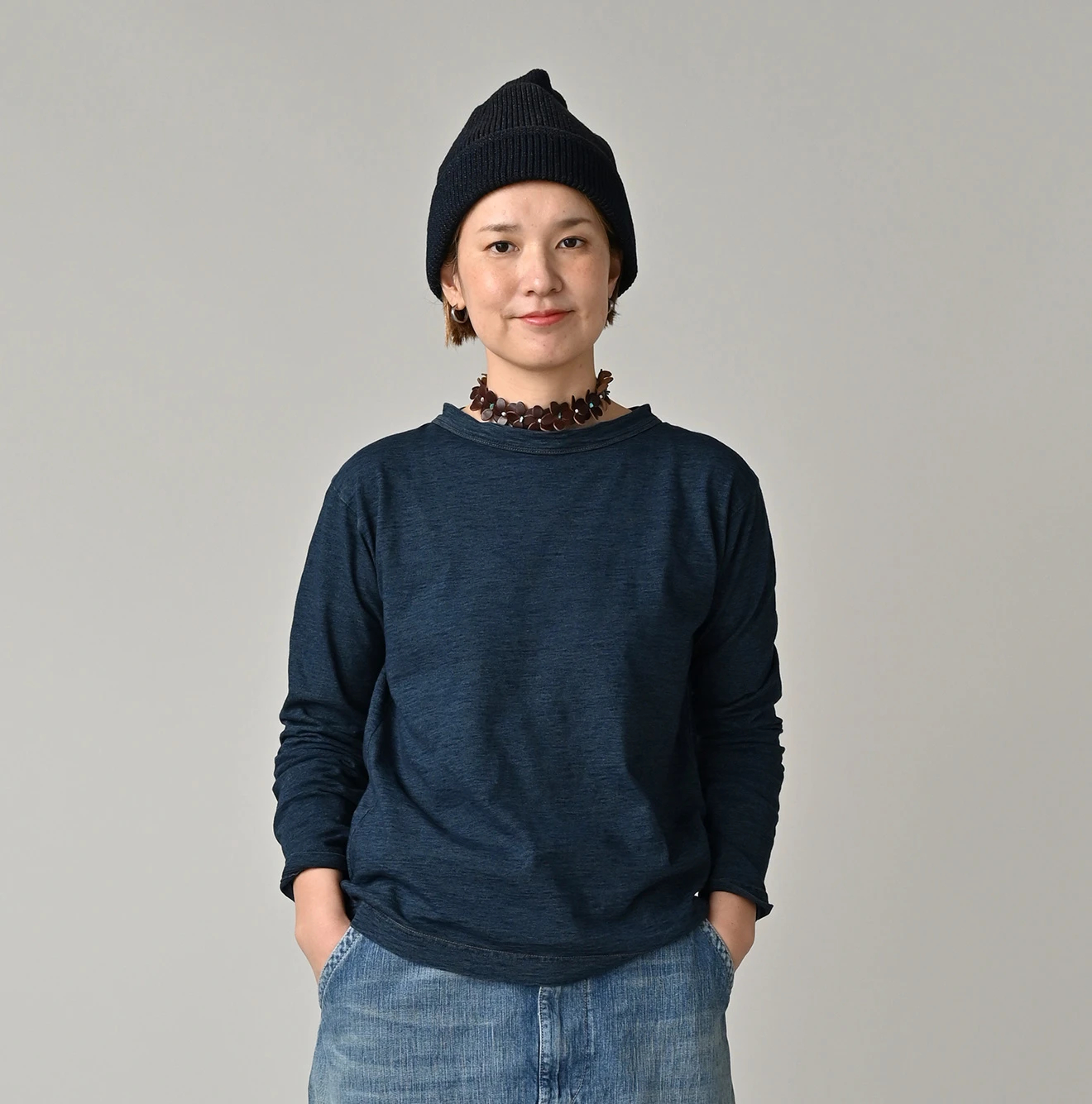 45R（フォーティファイブアール）| 天竺の90845星長袖Tシャツ