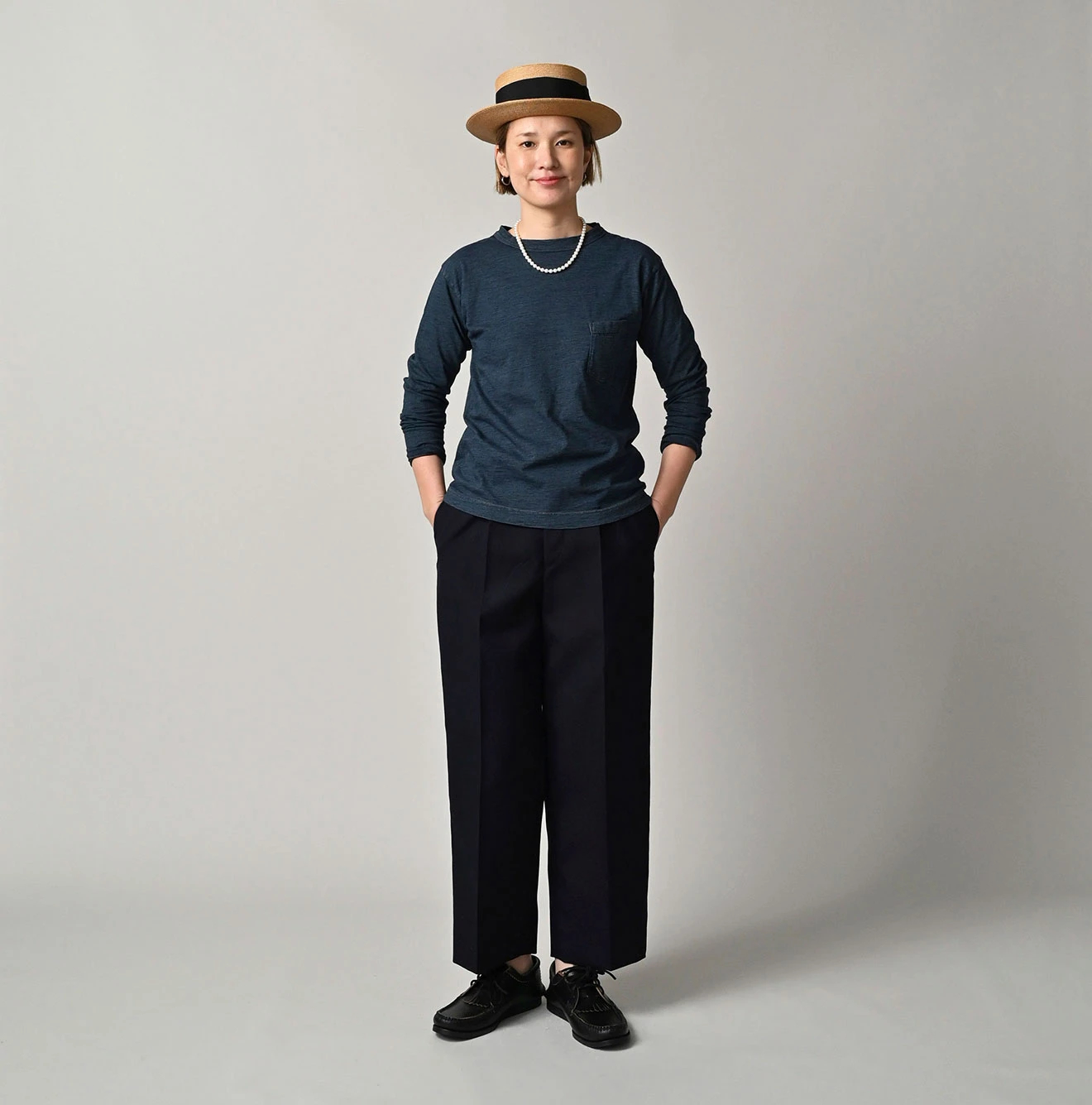 45R（フォーティファイブアール）| 天竺の90845星ポケTシャツ（インディゴ重） Long Sleeve | 公式サイト・オンラインストア