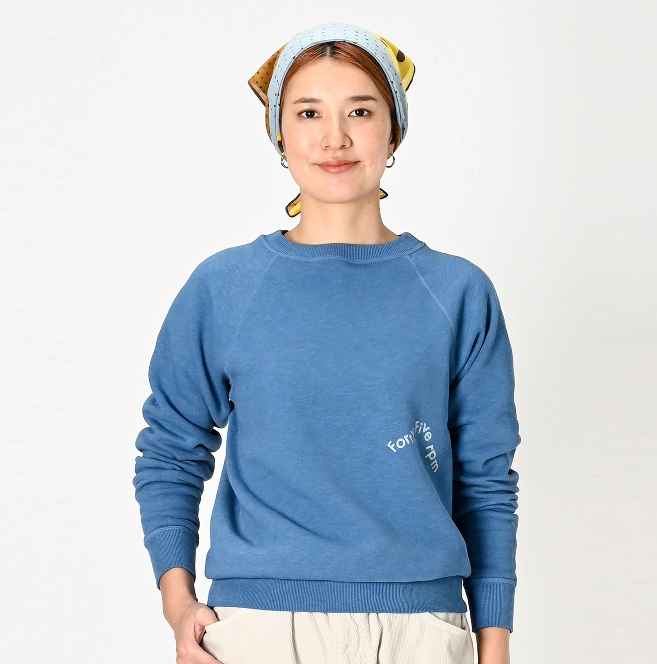 フォーティファイブ アール 富士アーチロゴプリント裏毛の908スウェット トップス レディース ピンク 3 51170344 3 45R（フォーティファイブアール）| 富士アーチロゴプリント裏毛の908