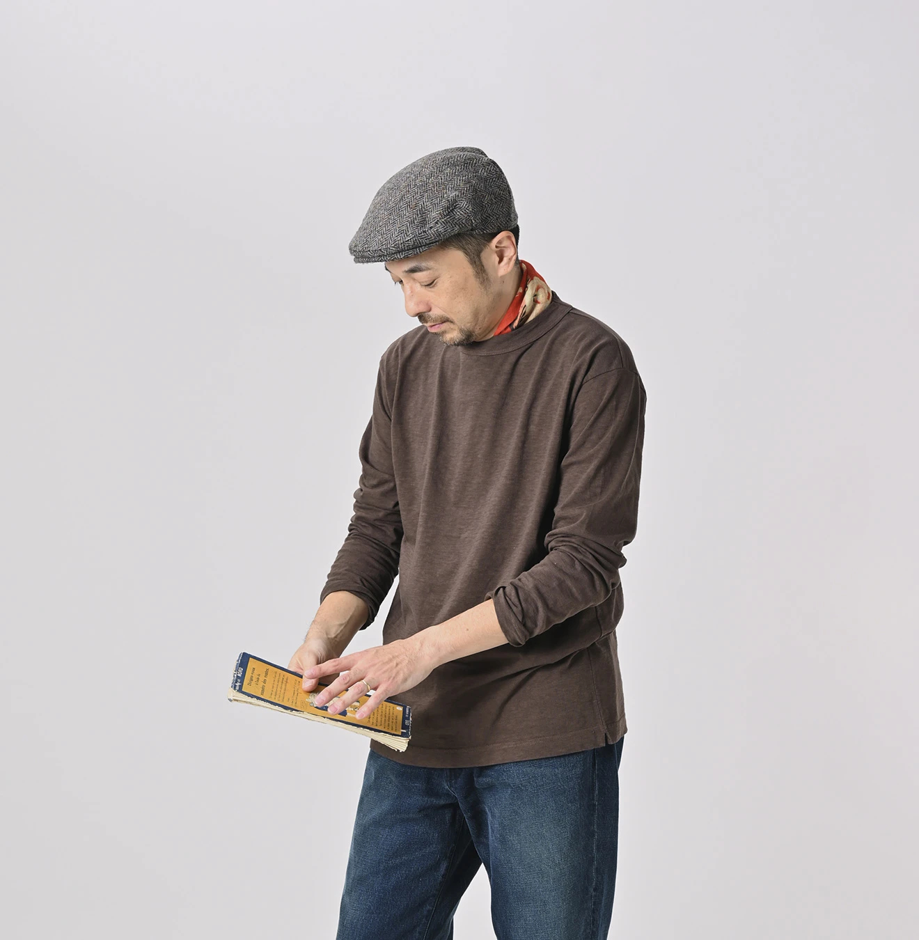 45R(フォーティファイブアール) |天竺の90845星Tシャツ（草木染め）