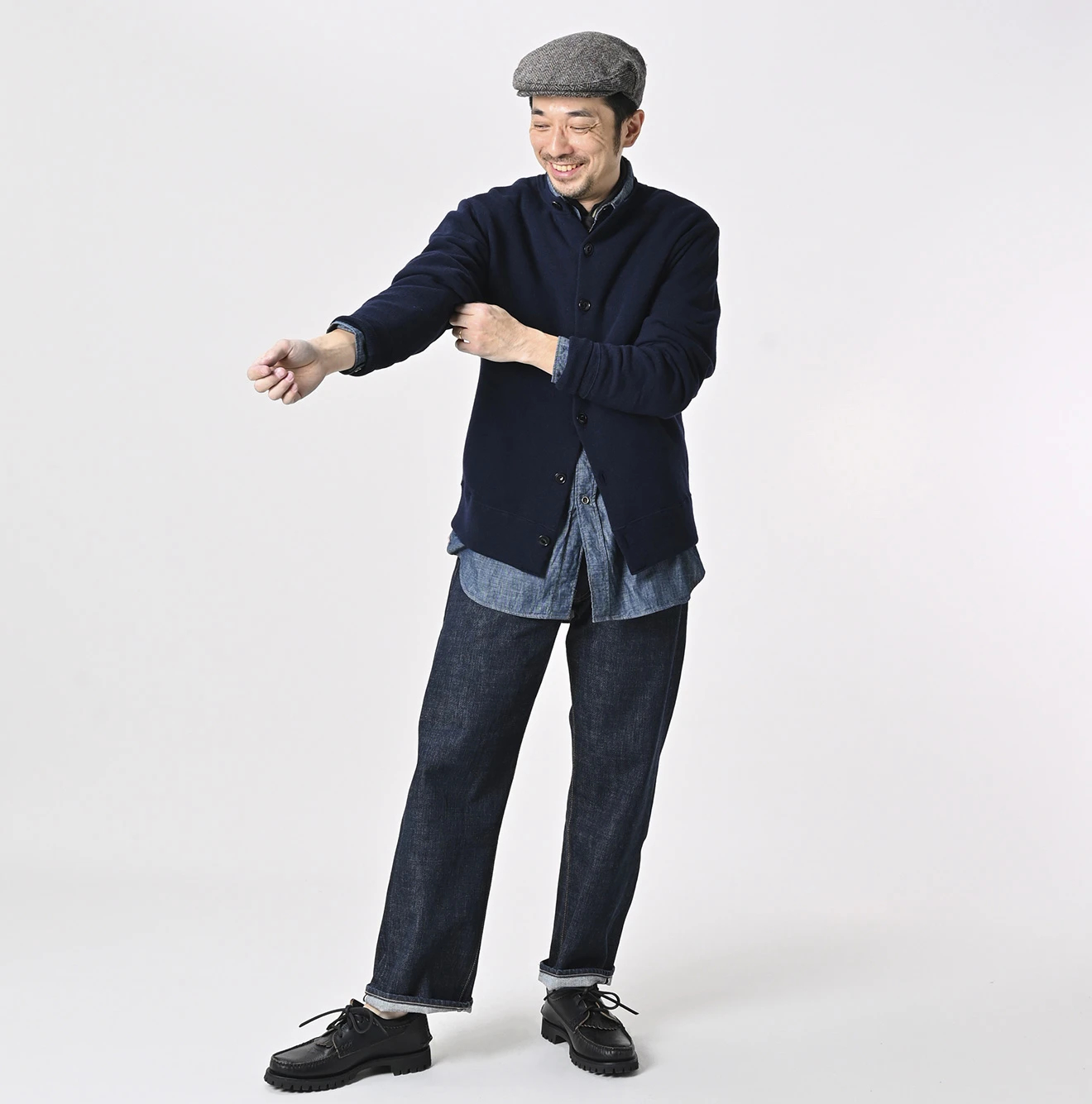 45R(フォーティファイブアール) |ヨコ裏毛の908カーディガン