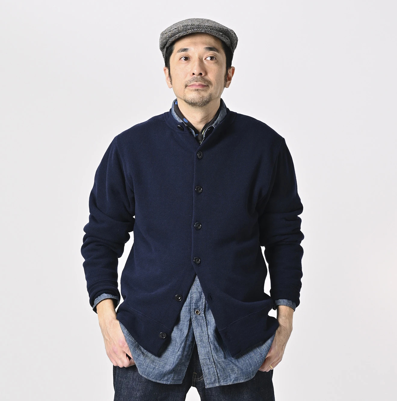 45R(フォーティファイブアール) |ヨコ裏毛の908カーディガン