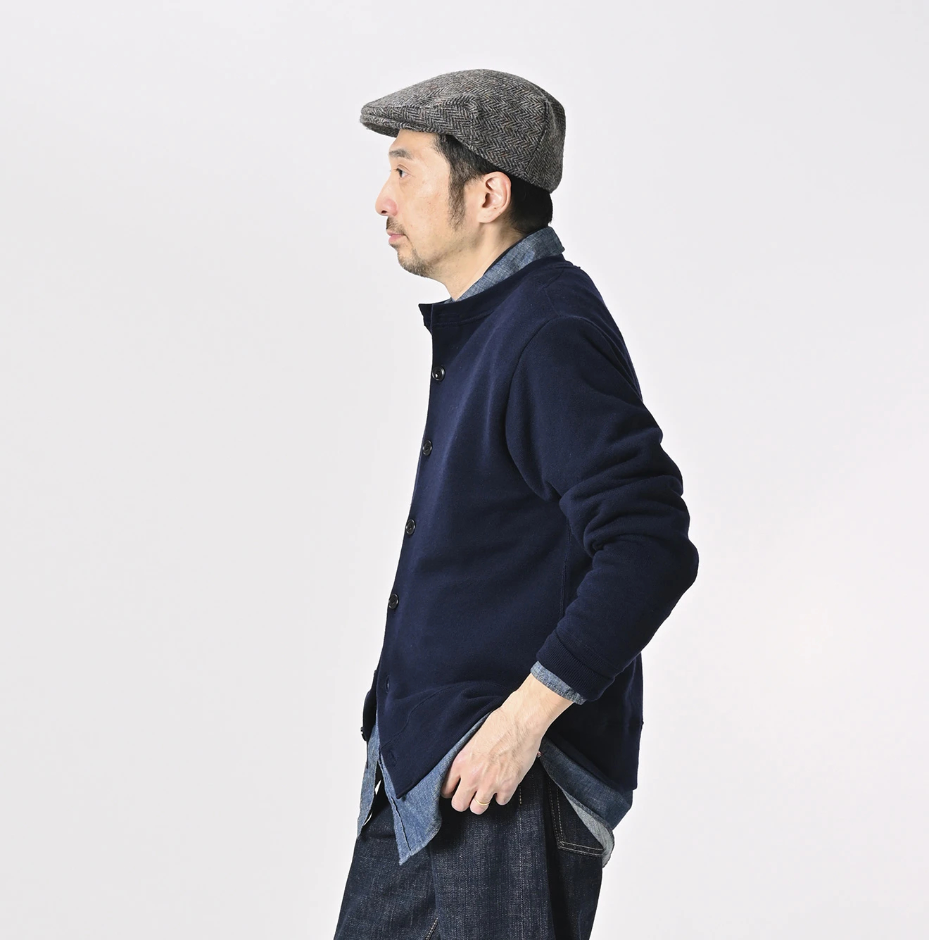 45R(フォーティファイブアール) |ヨコ裏毛の908カーディガン