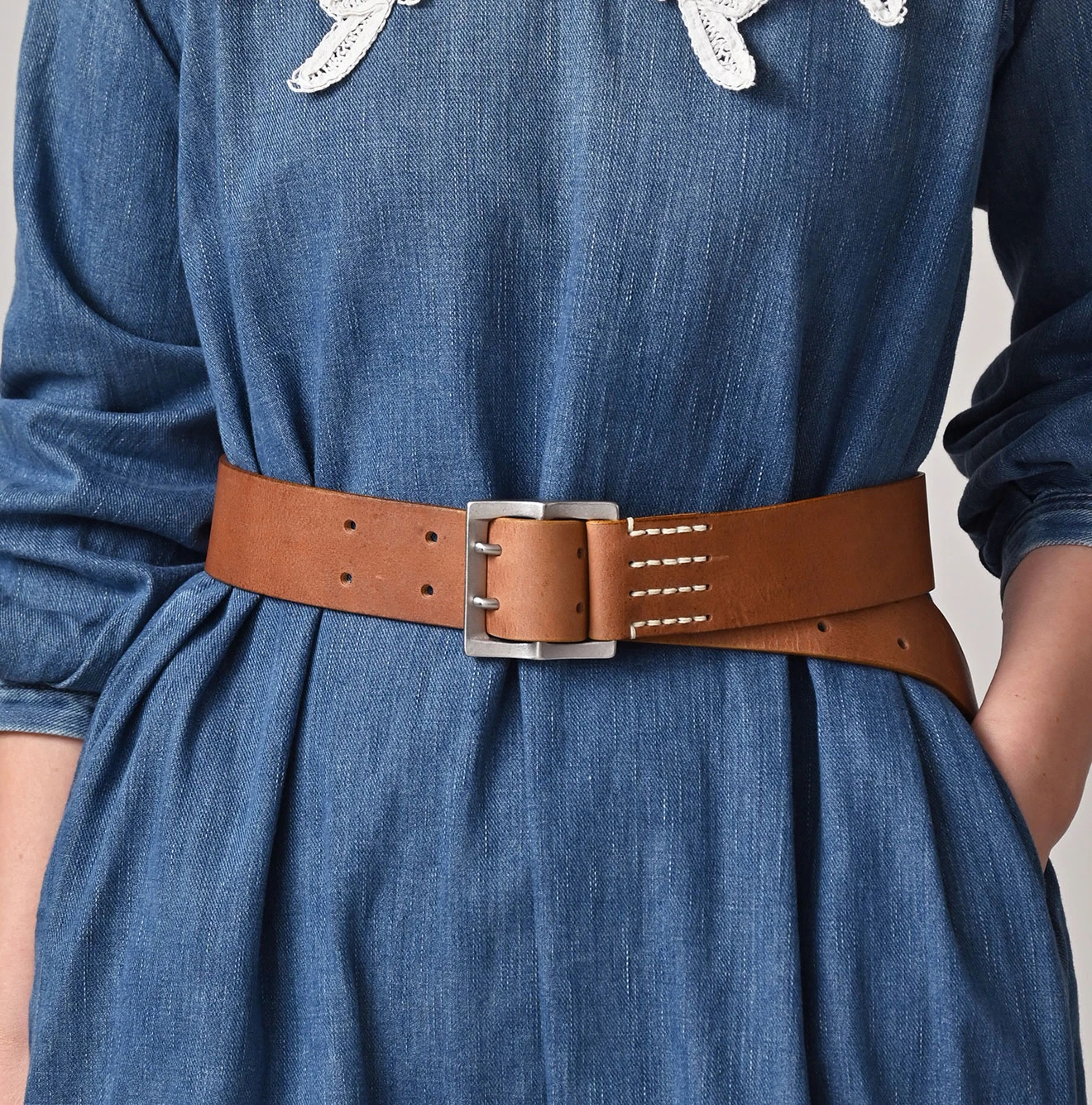 45R(フォーティファイブアール) |ヴィンテージレザーのベルト（太）