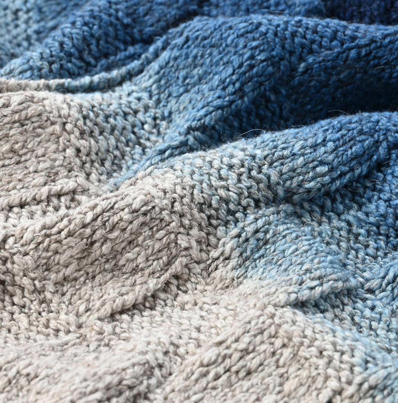 45R(フォーティファイブアール) |藍染ミックスのニットストール