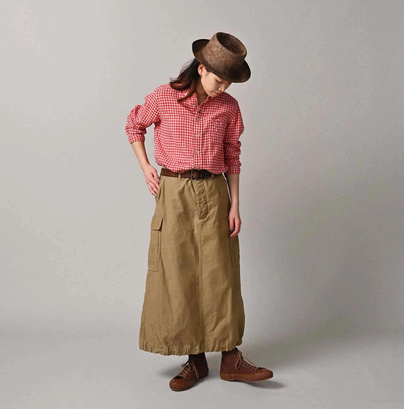 45R(フォーティファイブアール) |バックサテンのカーゴスカート