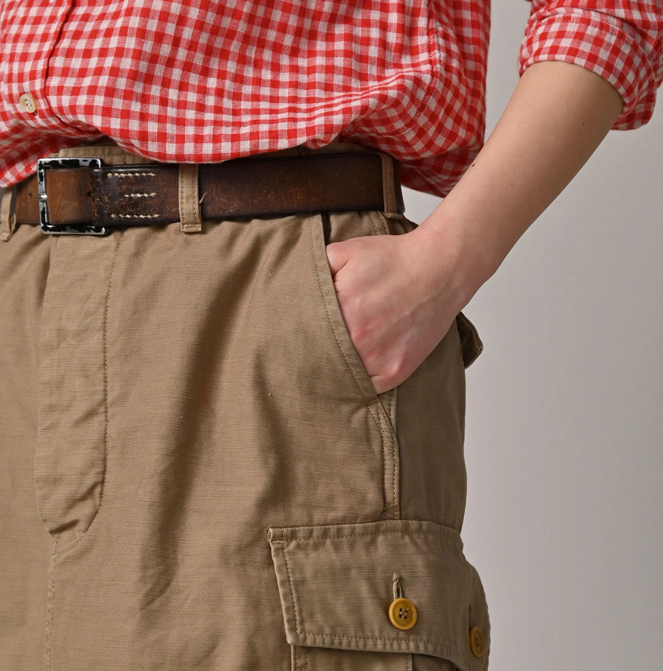 45R(フォーティファイブアール) |バックサテンのカーゴスカート