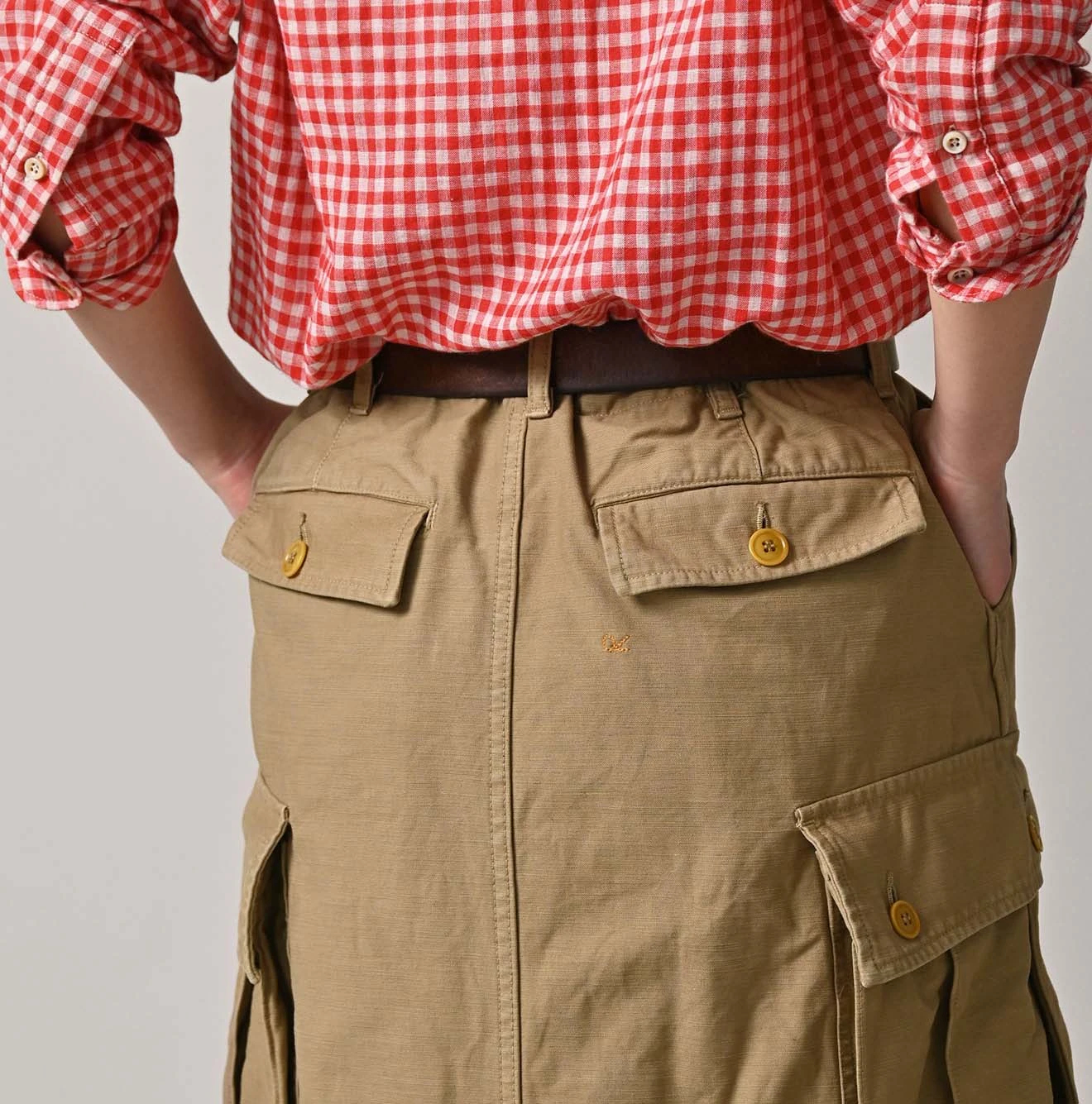 45R(フォーティファイブアール) |バックサテンのカーゴスカート