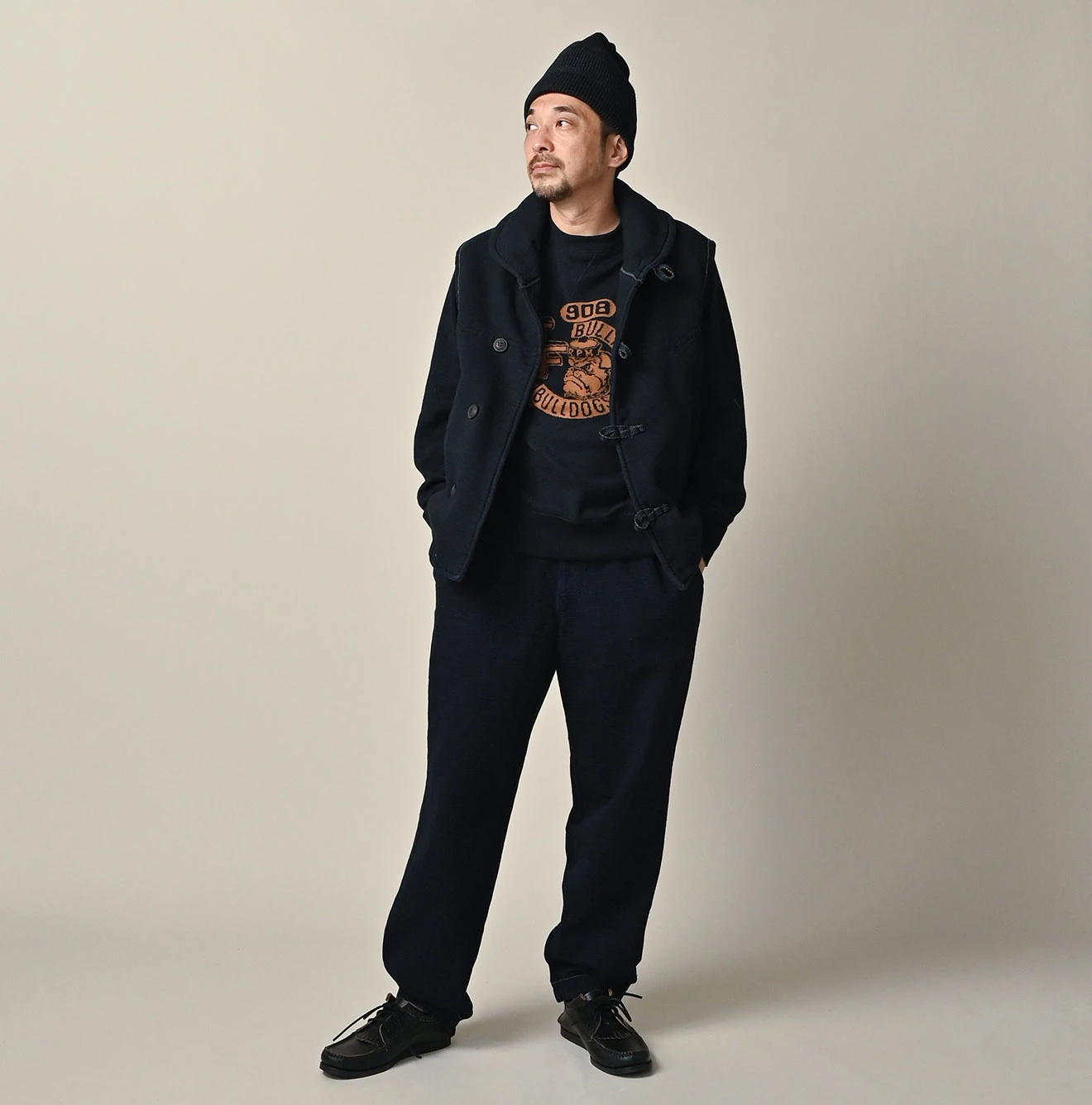 【美品】45R　でこぼこ天竺の908馬Tシャツ　ユニセックス　ボックスシルエット 45R（フォーティファイブアール）| でこぼこ天竺の908パンツ