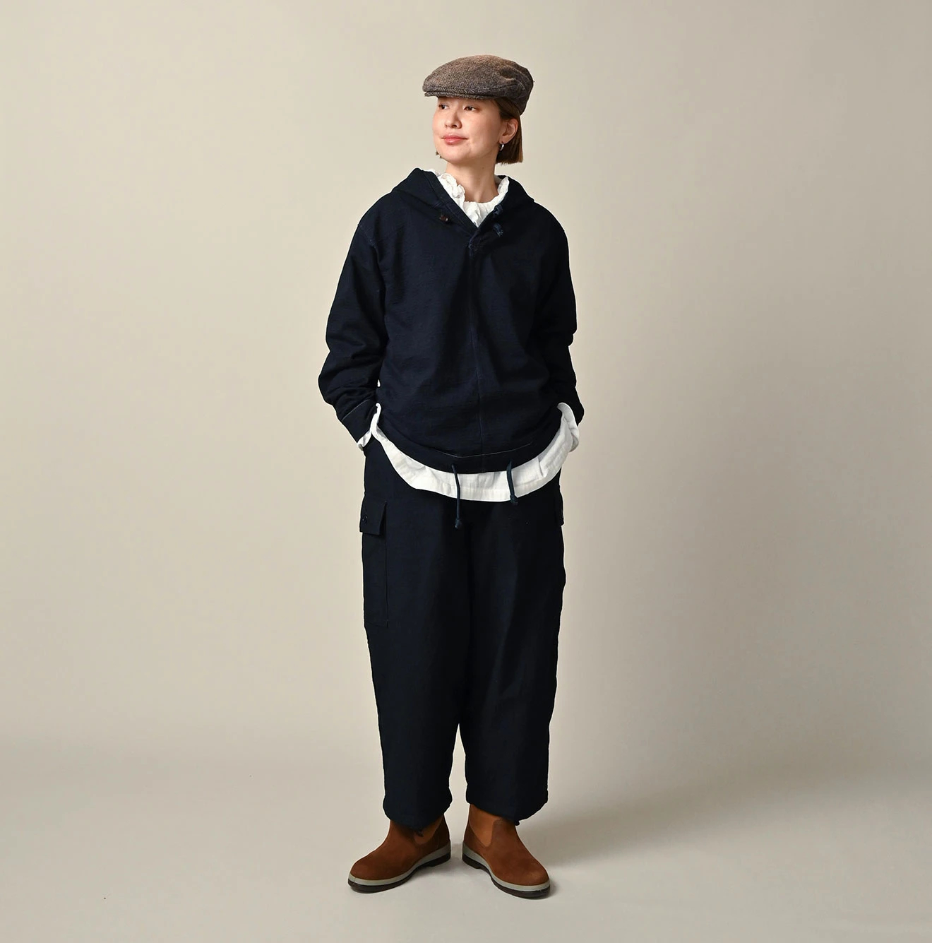 45R(フォーティファイブアール) |でこぼこ天竺の908フーディー（インディゴ）