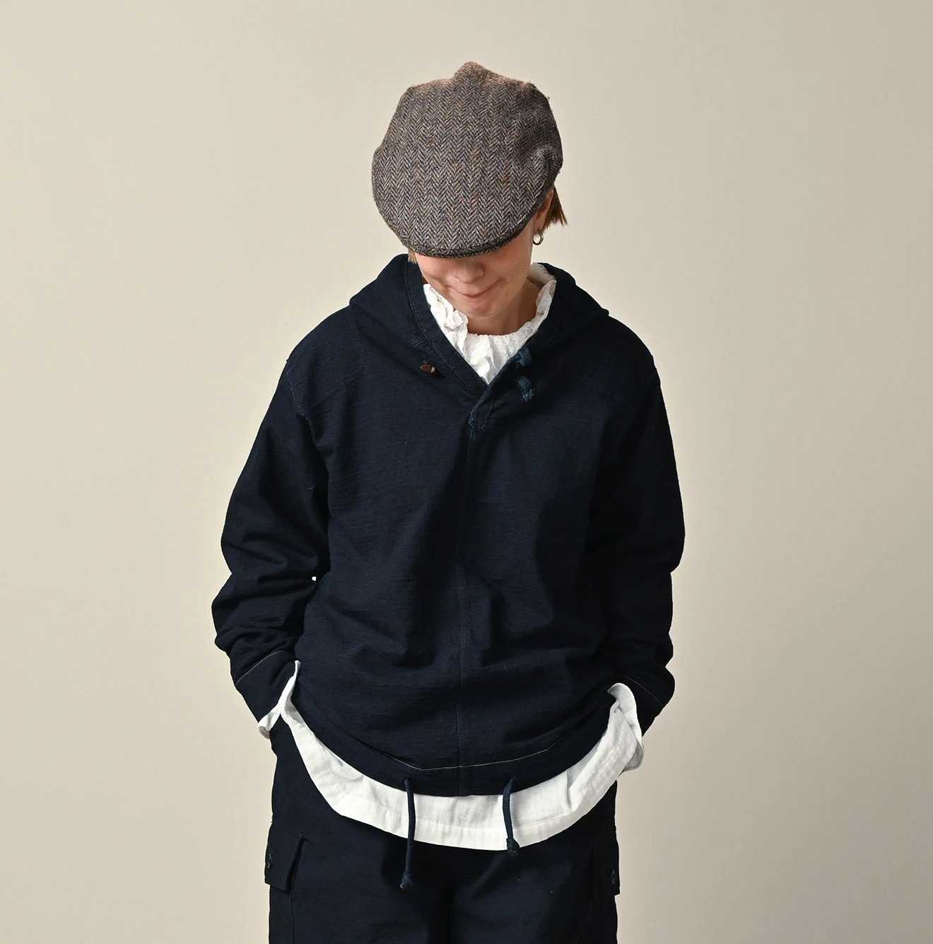 45R(フォーティファイブアール) |でこぼこ天竺の908フーディー（インディゴ）