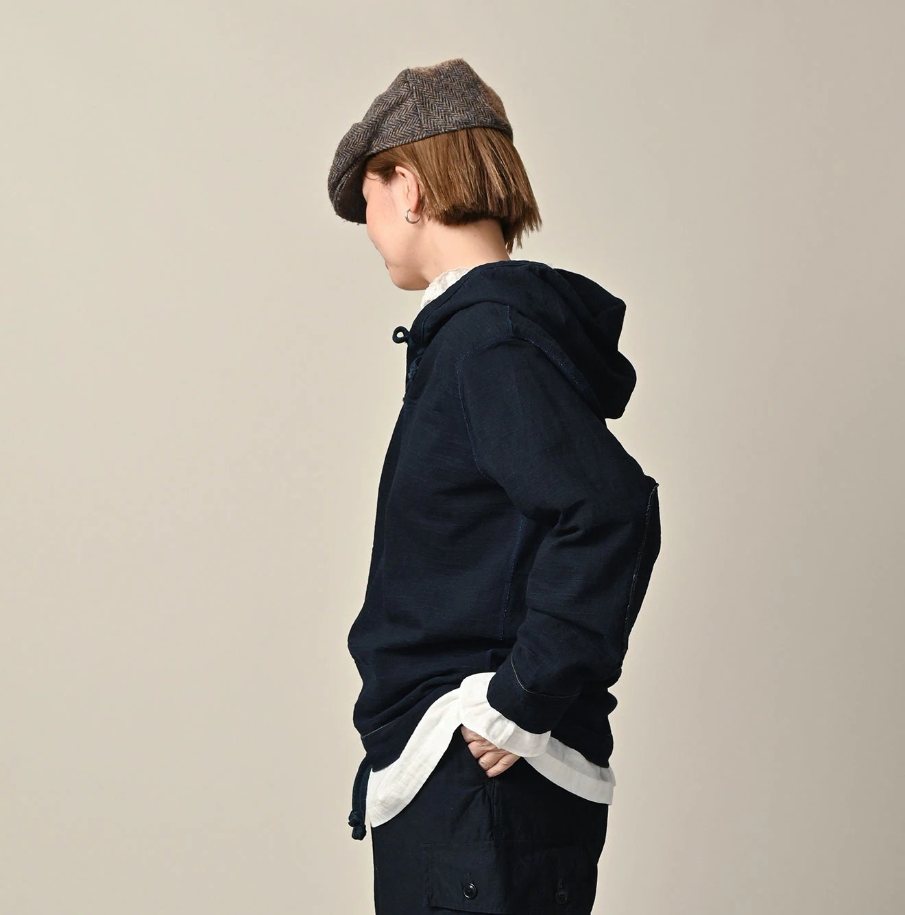 45R(フォーティファイブアール) |でこぼこ天竺の908フーディー（インディゴ）