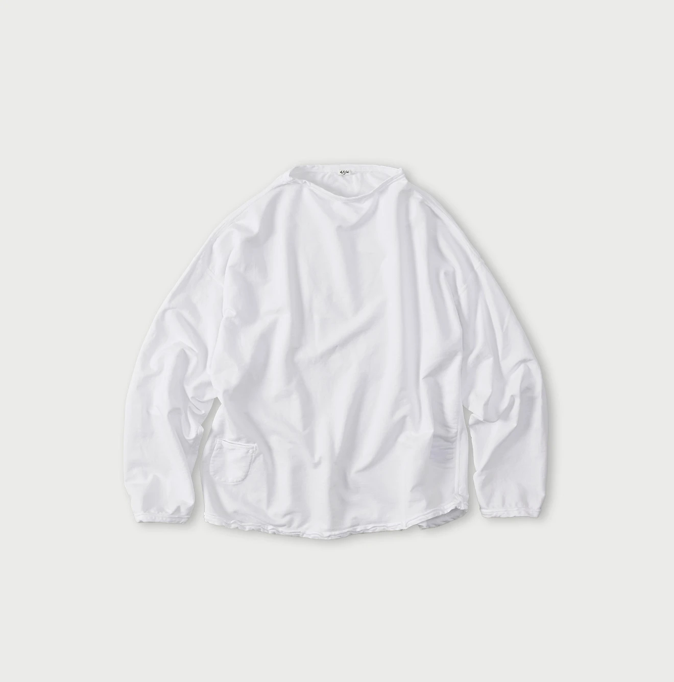 は*び様 春夏【新品】45R 長袖Tシャツ サイズL　コットン100 日本製 ラ 45R（フォーティファイブアール）| スーピマピーチインレイの908馬T