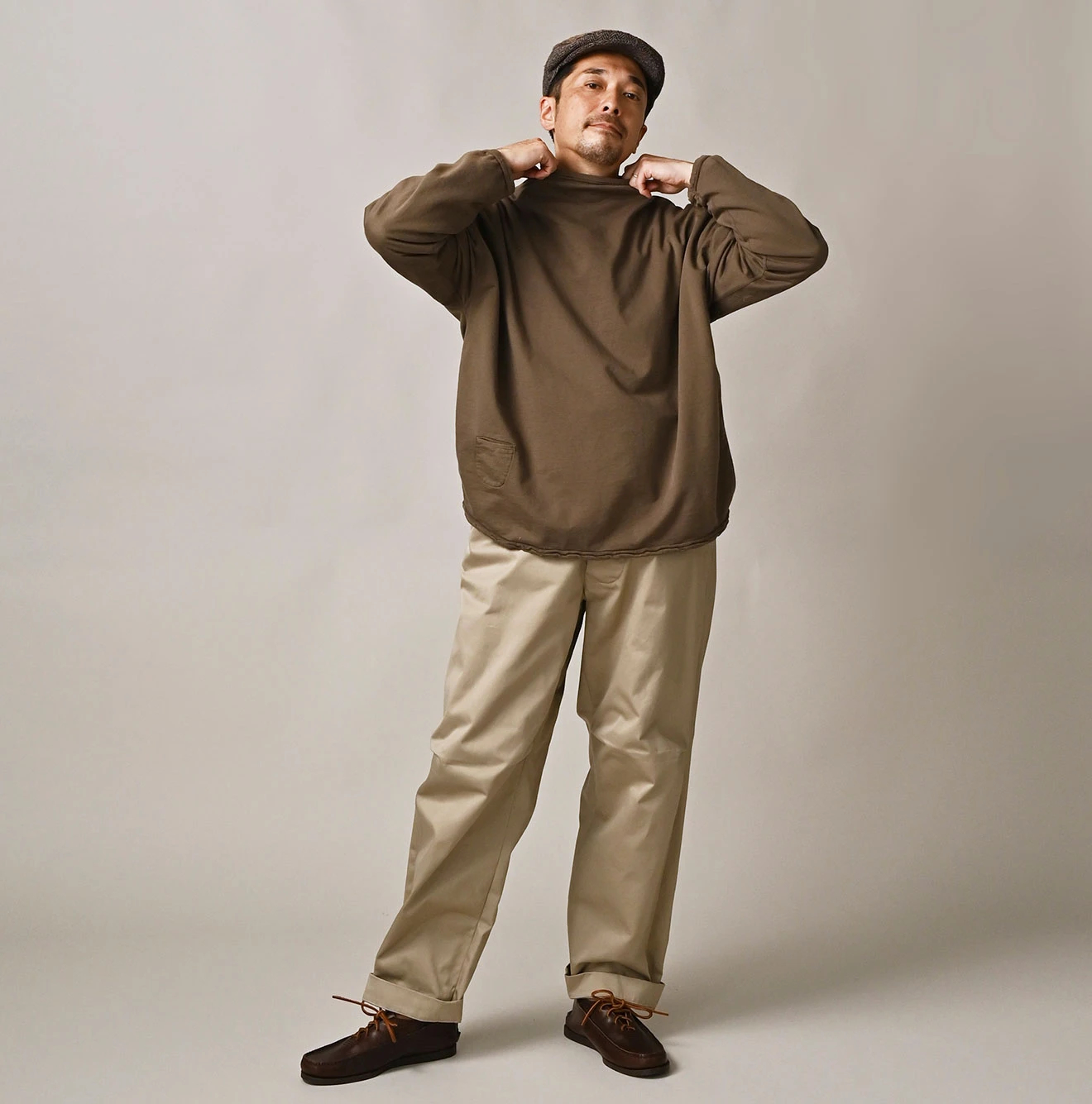 は*び様 春夏【新品】45R 長袖Tシャツ サイズL　コットン100 日本製 ラ 45R（フォーティファイブアール）| スーピマピーチインレイの908馬T