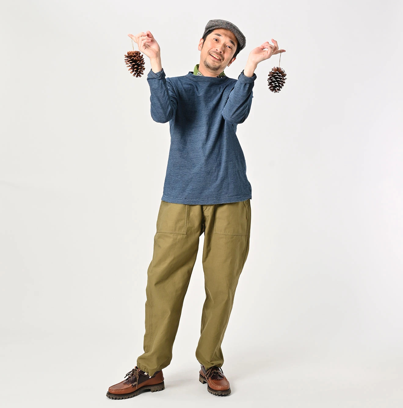 45R（フォーティファイブアール）| 天竺の90845星Tシャツ（インディゴ