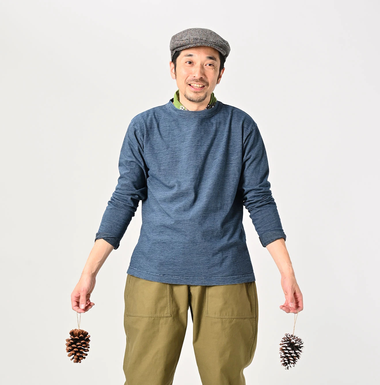 45R（フォーティファイブアール）| 天竺の90845星Tシャツ（インディゴ