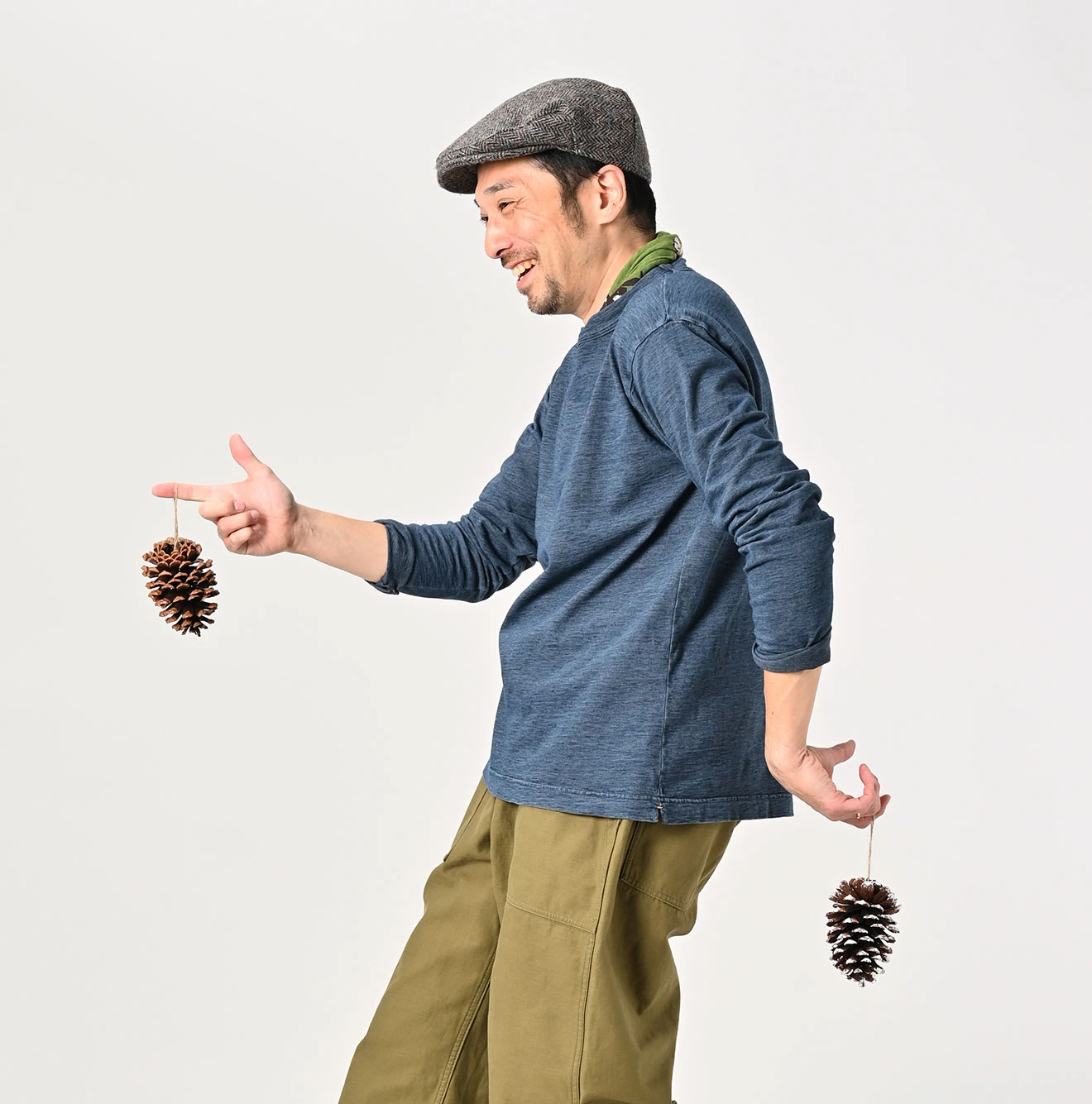 45R（フォーティファイブアール）| 天竺の90845星Tシャツ（インディゴ