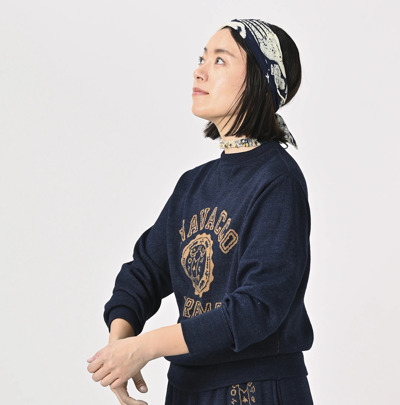 45R(フォーティファイブアール) |スムースの908カレッジニットソー（インディゴ）