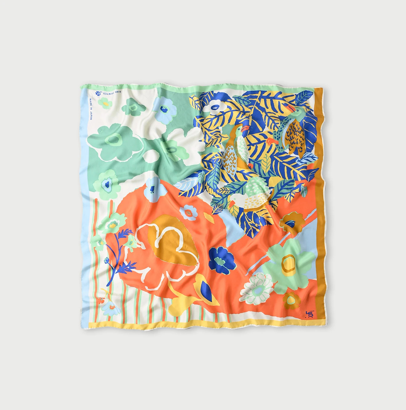 45R(フォーティファイブアール) |シルクのアネモネバード風呂敷