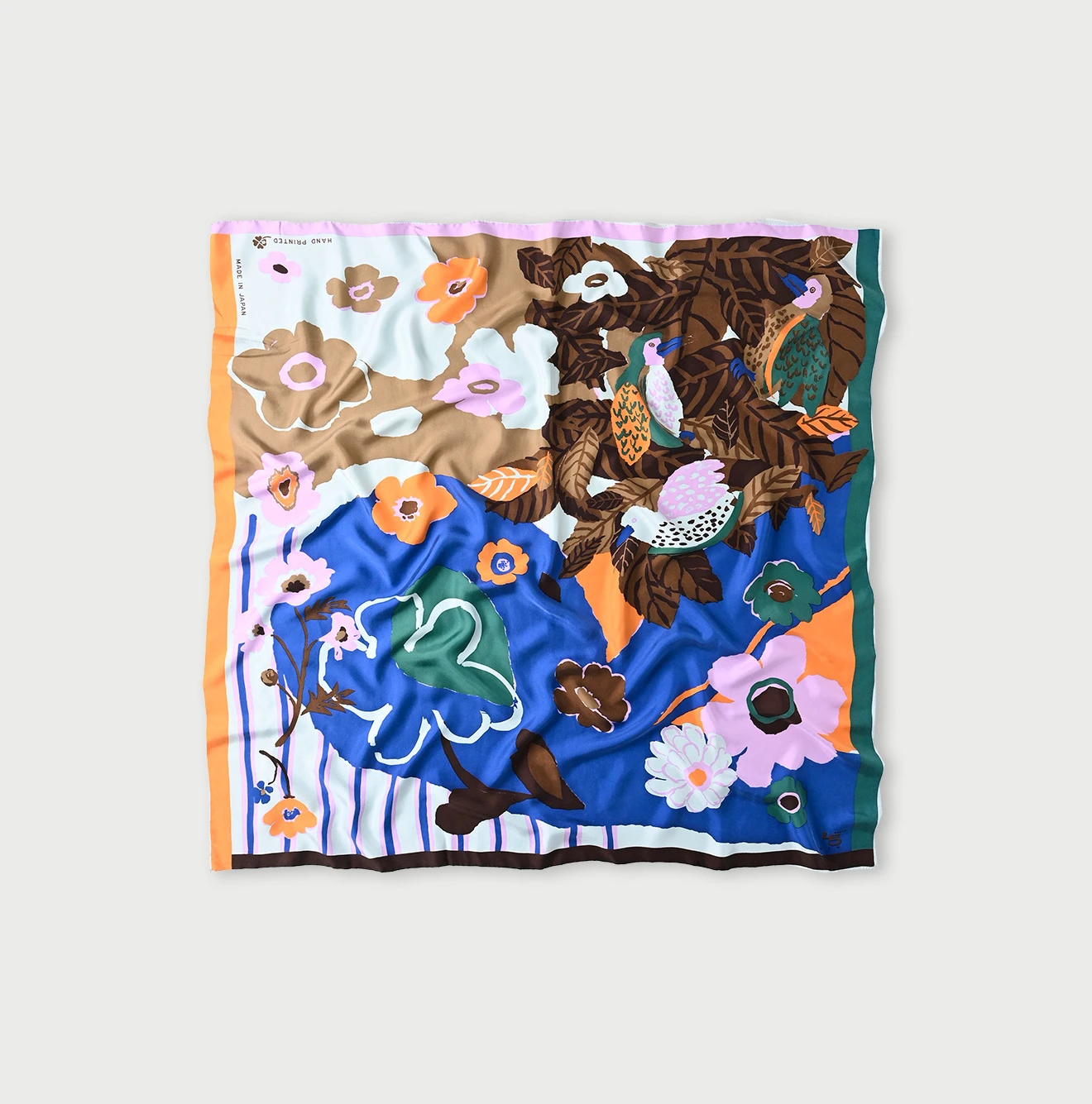 45R(フォーティファイブアール) |シルクのアネモネバード風呂敷