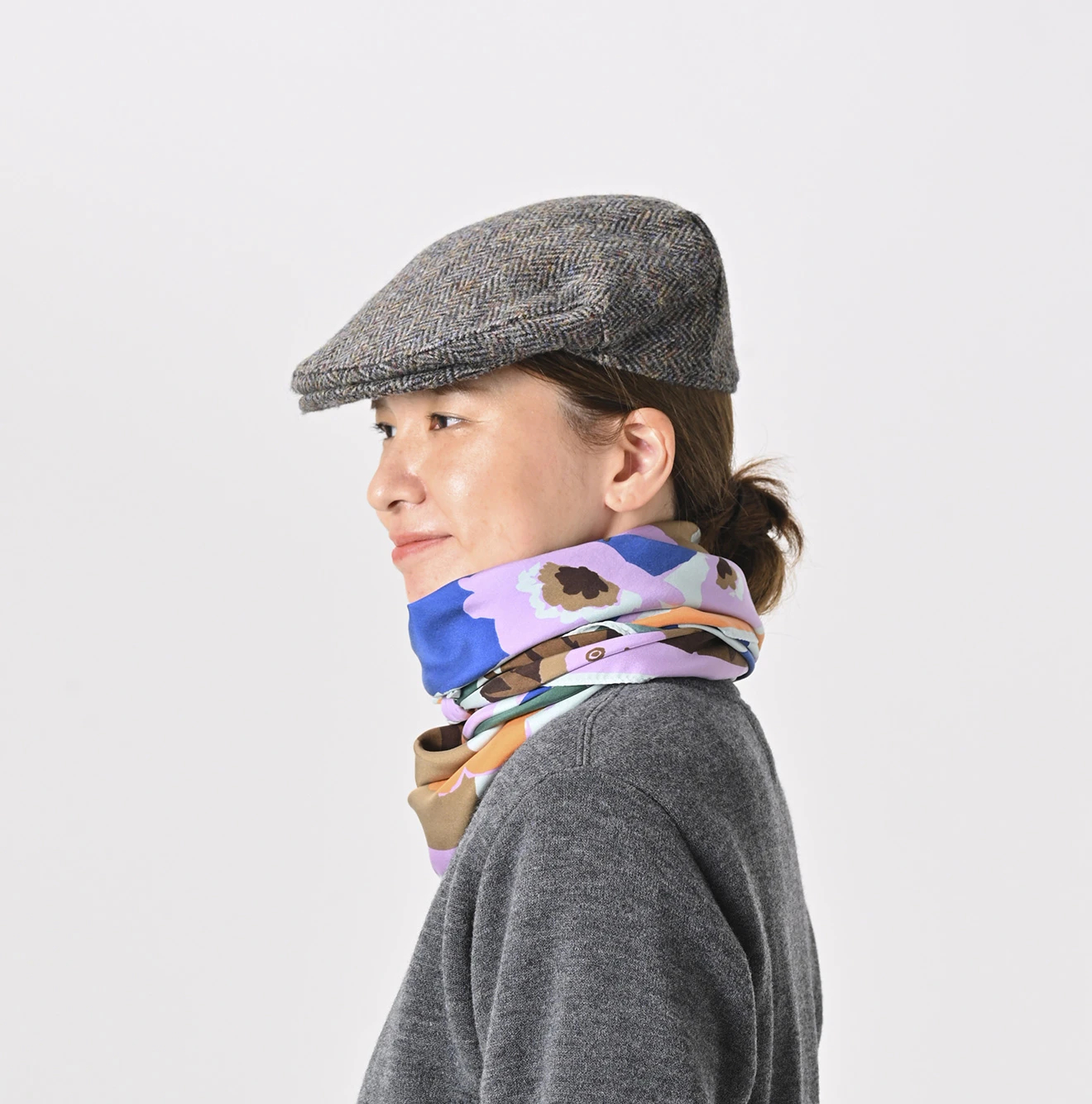 45R(フォーティファイブアール) |シルクのアネモネバード風呂敷