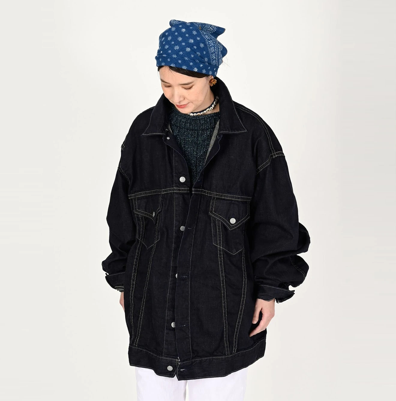 45R(フォーティファイブアール) |ライ麦デニムの908空比古比女ジャン9.8サイズ（インディゴ濃）