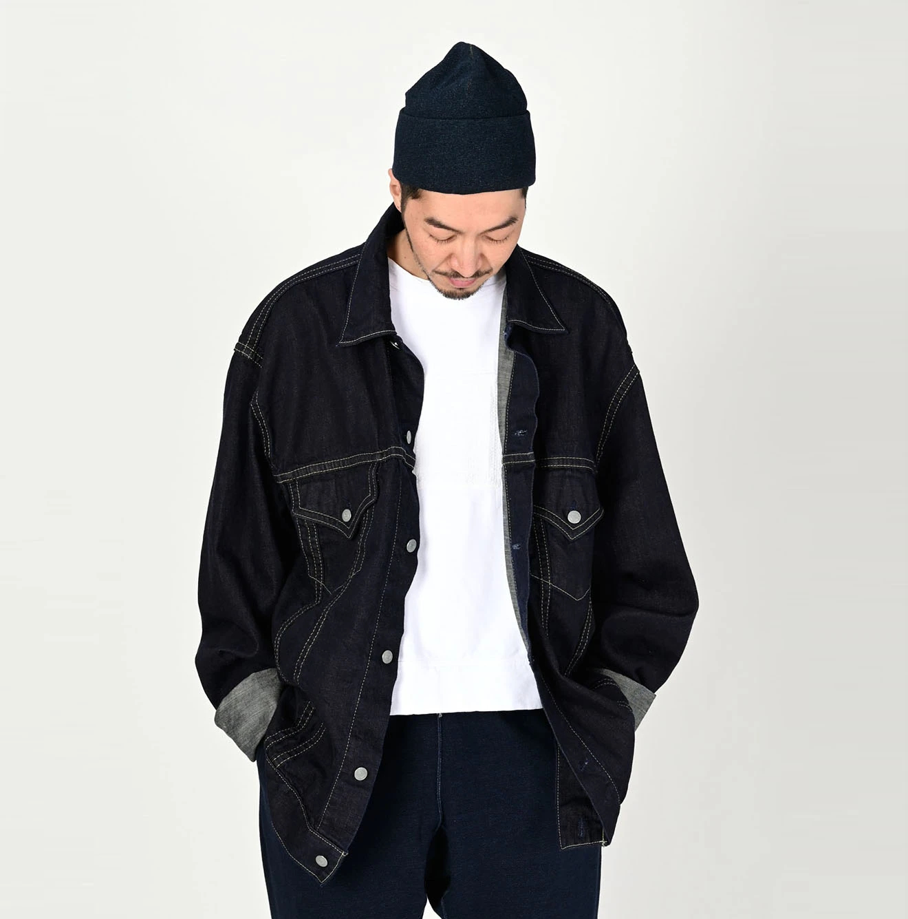 45R(フォーティファイブアール) |ライ麦デニムの908空比古比女ジャン9.8サイズ（インディゴ濃）