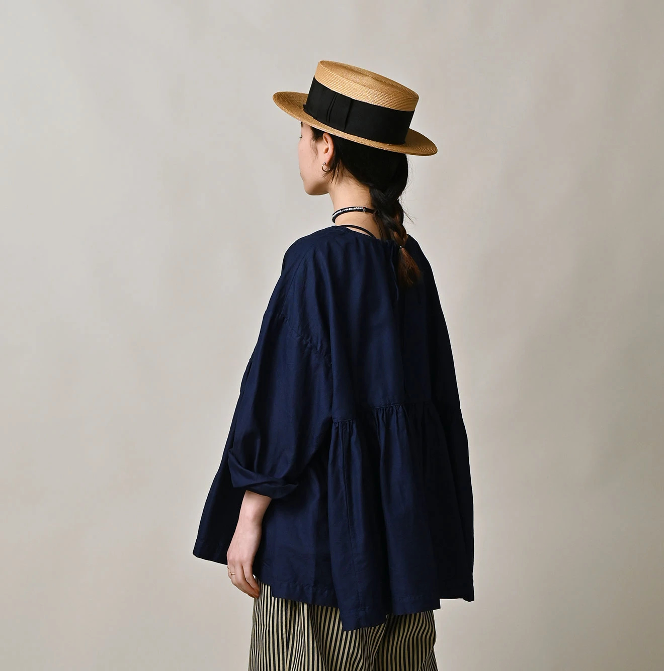 45R(フォーティファイブアール) |ONEONE宝物のギャザーブラウス